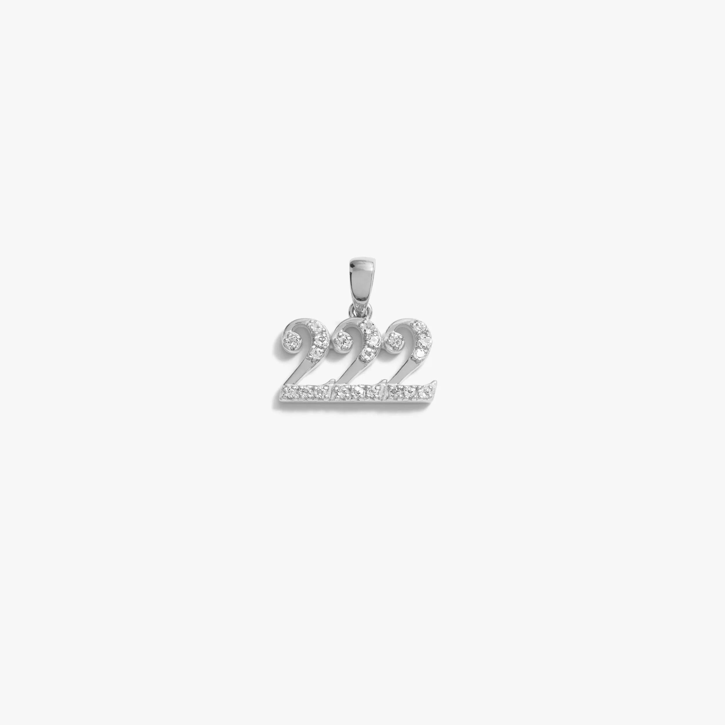 222 Sapphire Angel Number Charm sold by Awe Inspired product image thumbnail 2