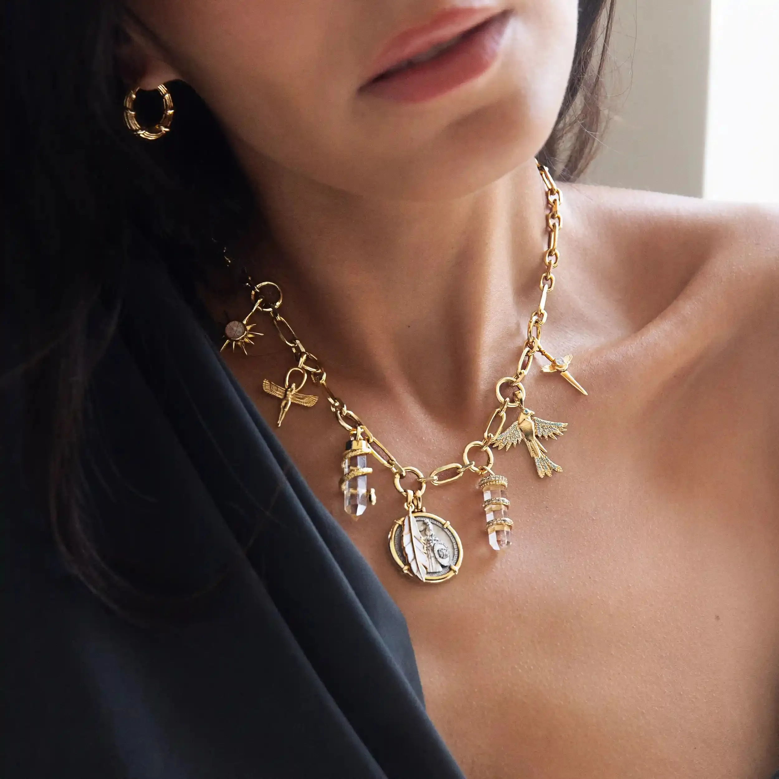 Athena Statement Charm Necklace sold by Awe Inspired product image thumbnail 3