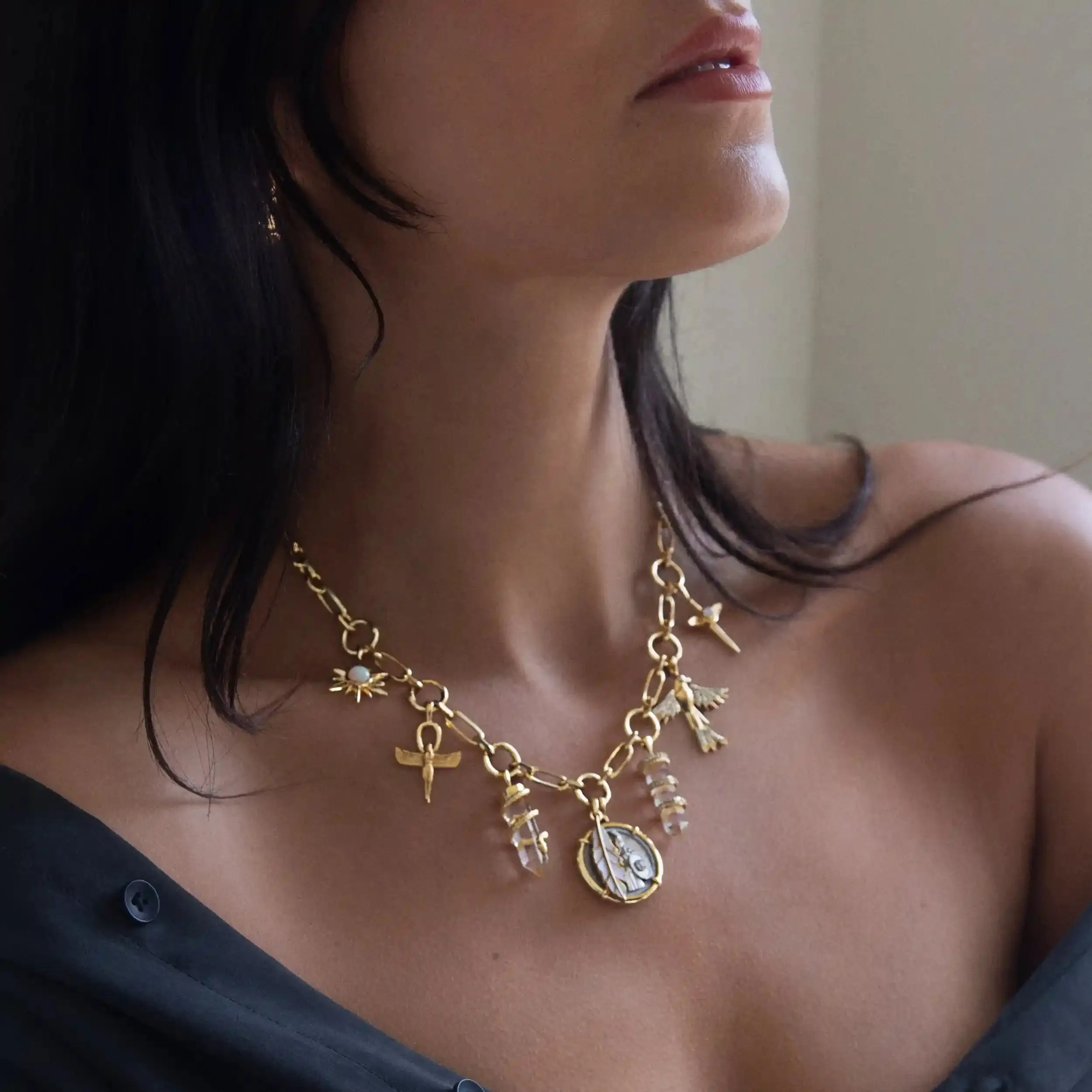 Athena Statement Charm Necklace sold by Awe Inspired product image thumbnail 4