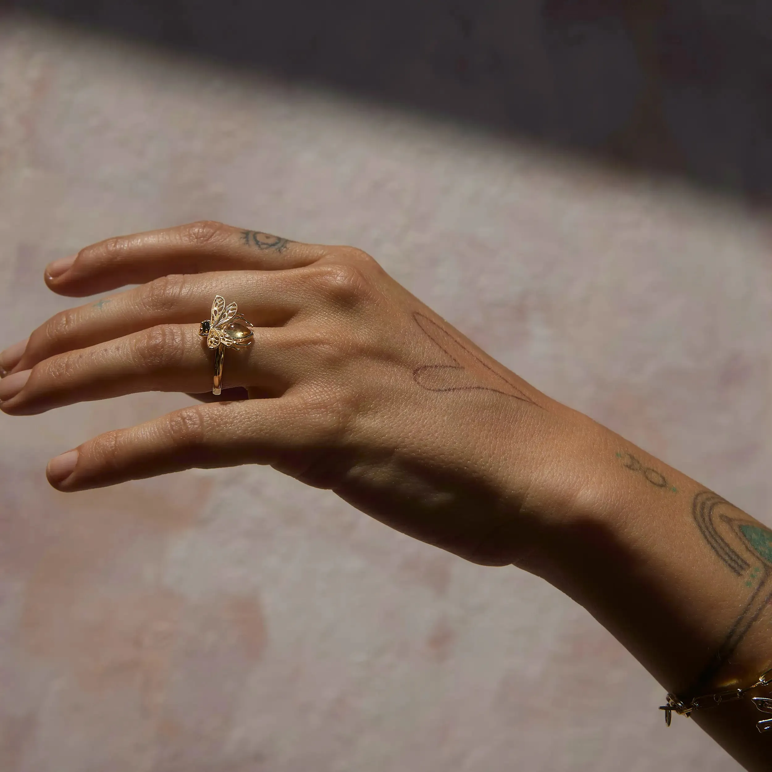 Citrine Bee Ring sold by Awe Inspired product image thumbnail 2