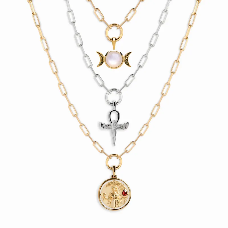 The Priestess Triple Chain Necklace Set sold by Awe Inspired