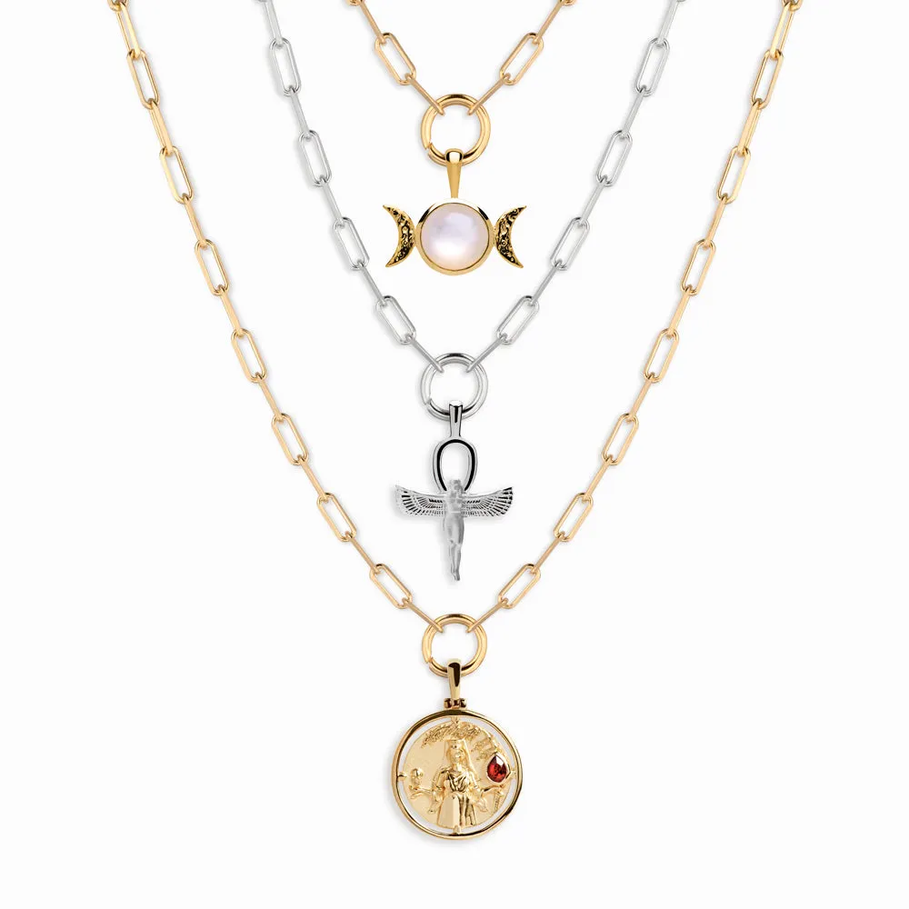 The Priestess Triple Chain Necklace Set sold by Awe Inspired