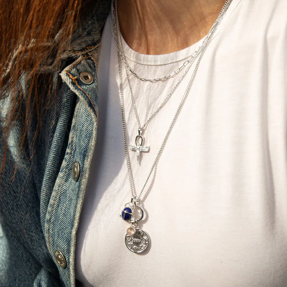 Lapis Lazuli Scarab Necklace sold by Awe Inspired product image thumbnail 3