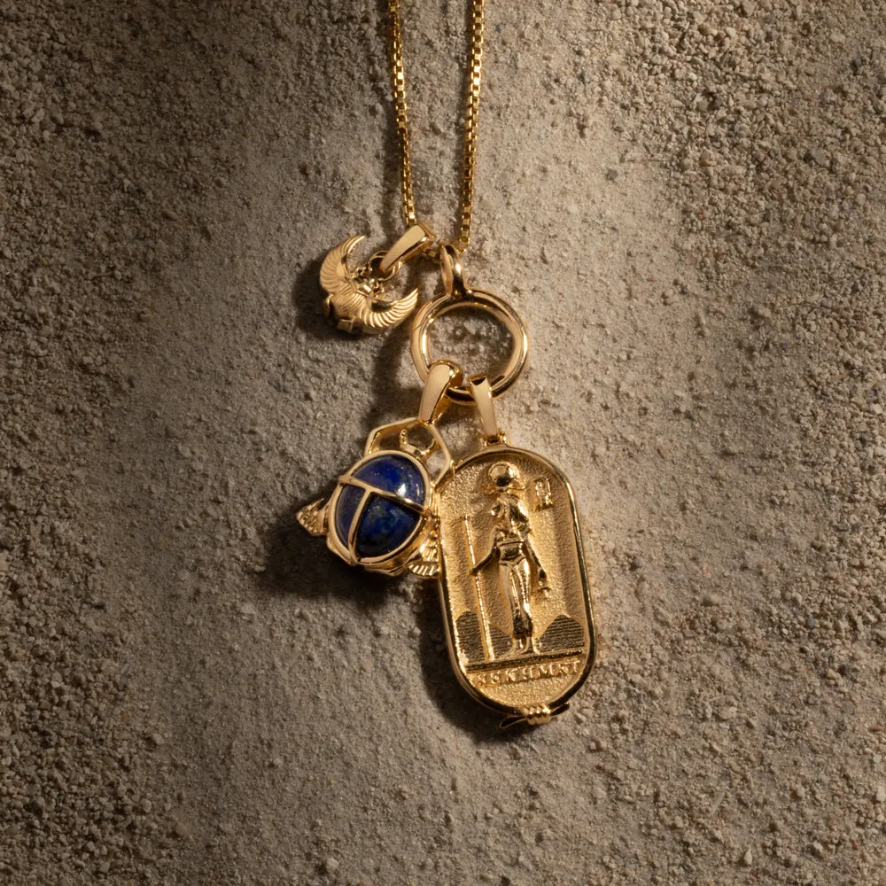 Lapis Lazuli Scarab Necklace sold by Awe Inspired product image thumbnail 5