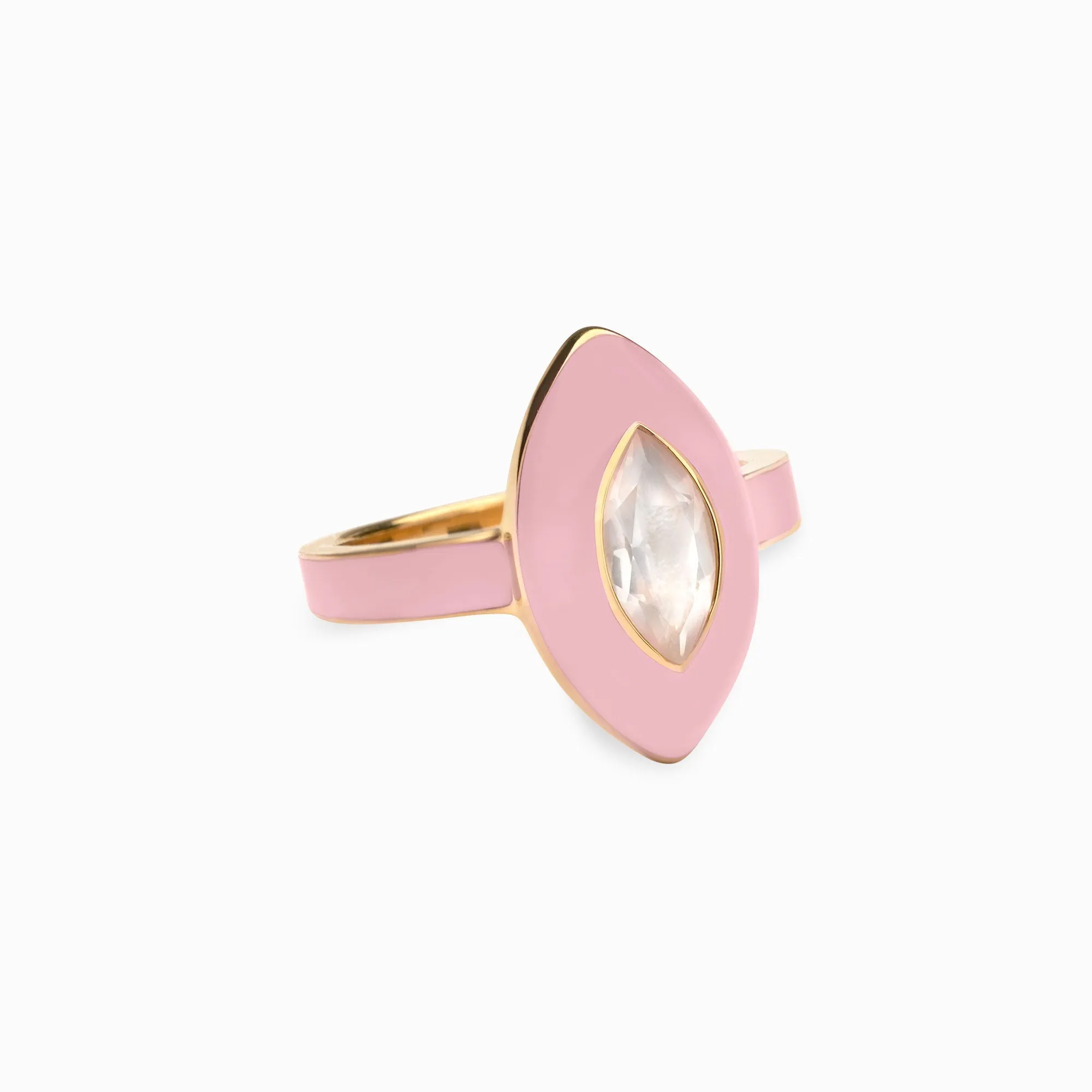 Blush Quartz Aura Ring sold by Awe Inspired