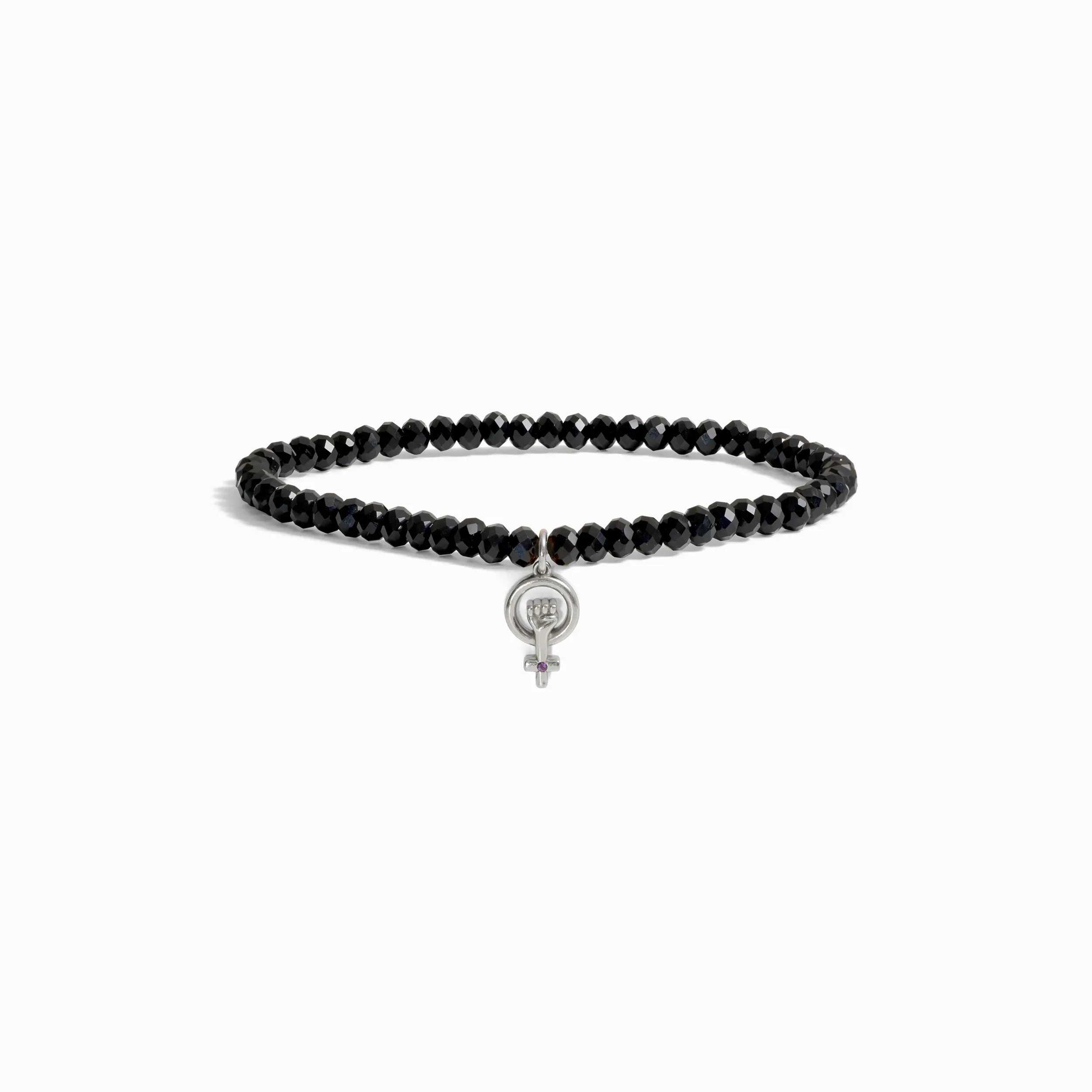 Woman Power Onyx Beaded Bracelet sold by Awe Inspired product image thumbnail 5