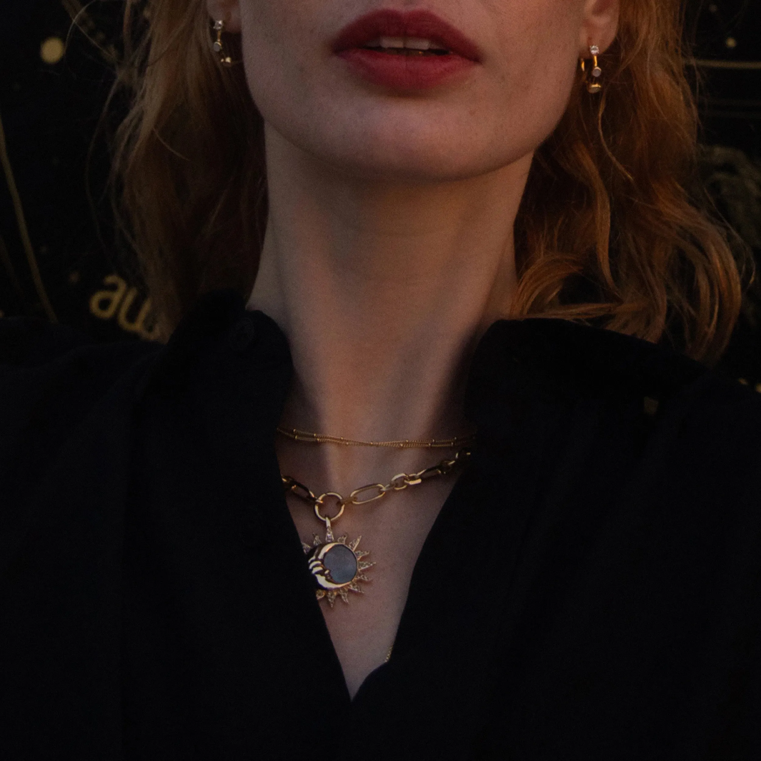 Double Wrap Saturn Necklace sold by Awe Inspired product image thumbnail 5