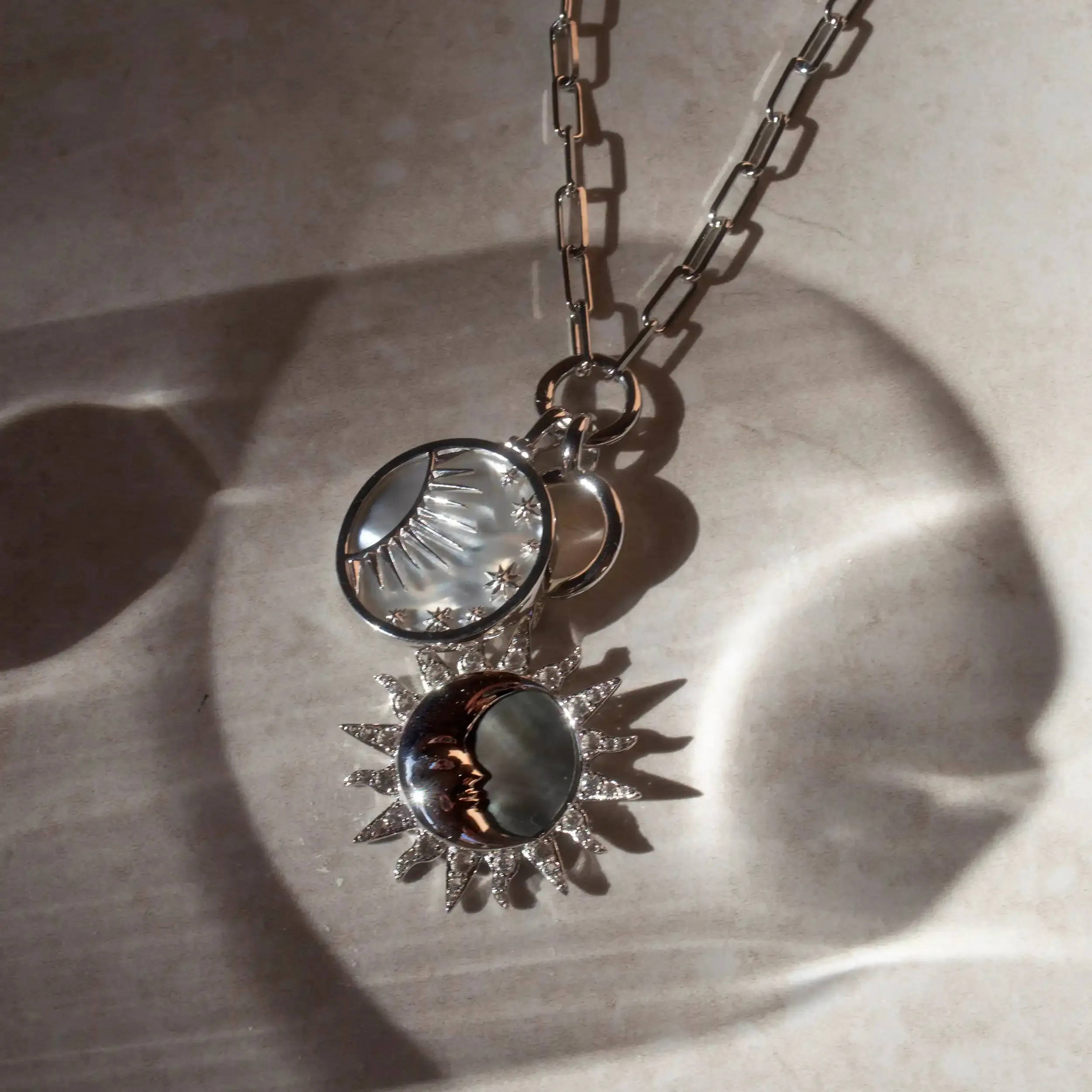 Celestial Mother of Pearl Necklace sold by Awe Inspired product image thumbnail 3