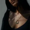 Gemstone Halo Necklace sold by Awe Inspired