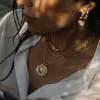 Gemstone Halo Necklace sold by Awe Inspired