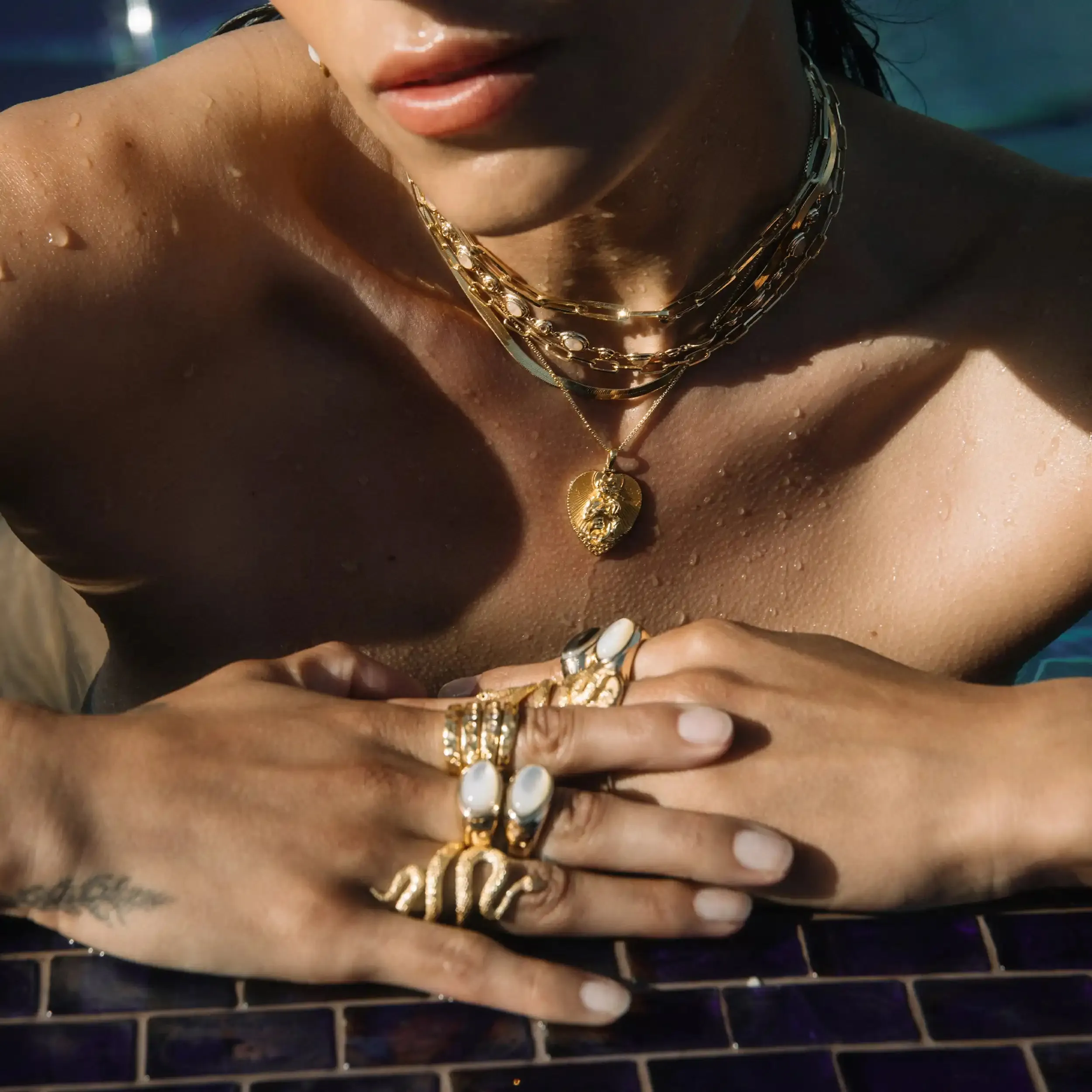 Mother of Pearl Signet Ring sold by Awe Inspired product image thumbnail 3