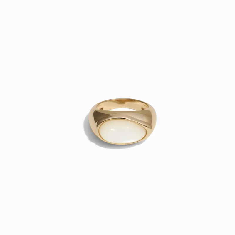 Mother of Pearl Signet Ring sold by Awe Inspired