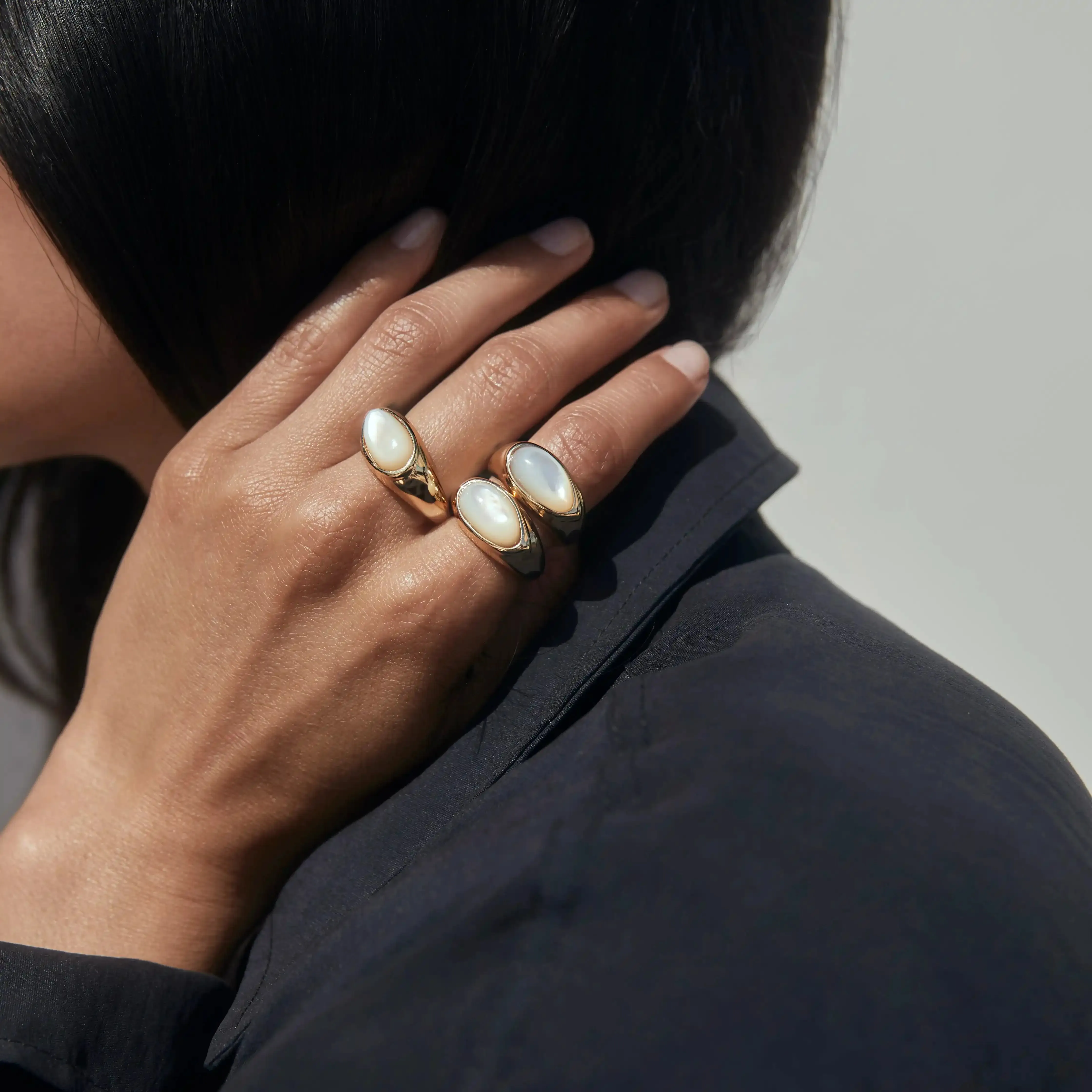 Mother of Pearl Signet Ring sold by Awe Inspired product image thumbnail 2