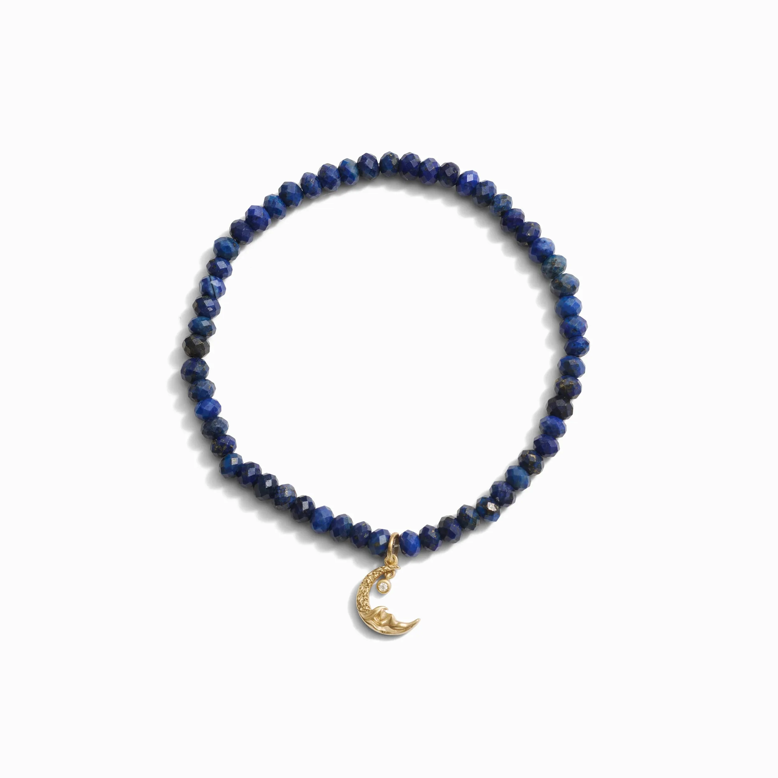 Moon Wave Lapis Beaded Bracelet sold by Awe Inspired product image thumbnail 5