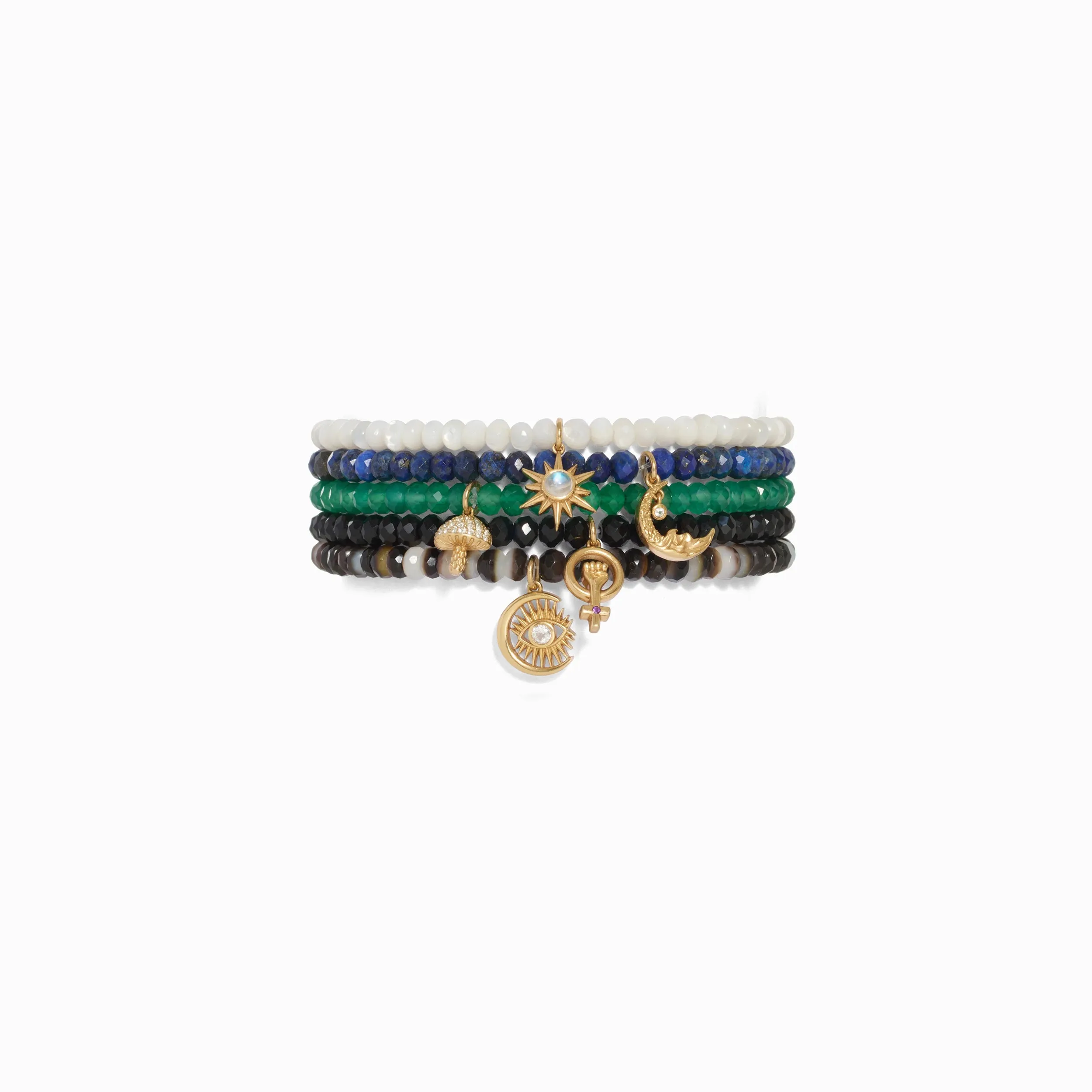 Moon Wave Lapis Beaded Bracelet sold by Awe Inspired product image thumbnail 4