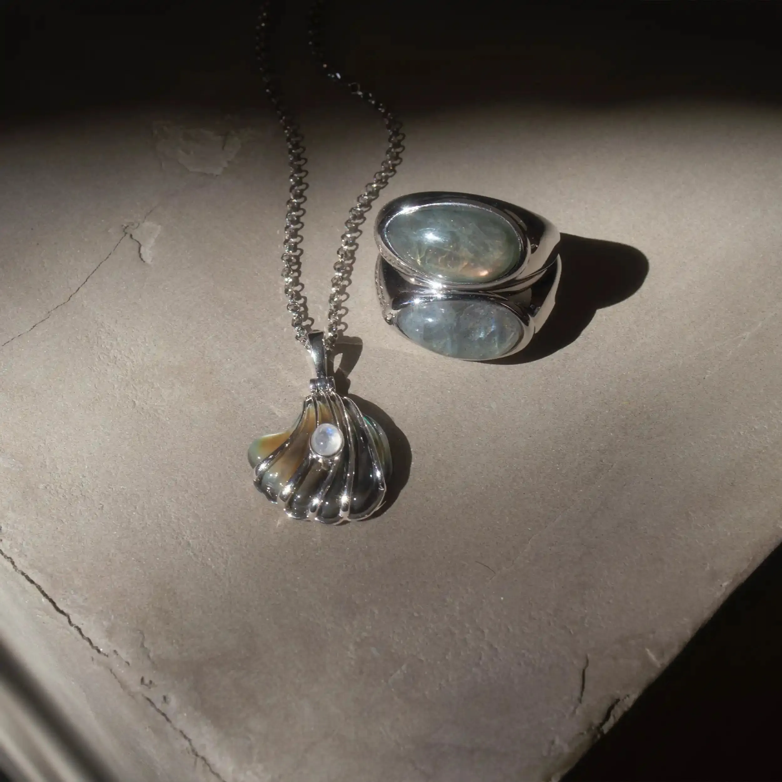 Labradorite Signet Ring sold by Awe Inspired product image thumbnail 5