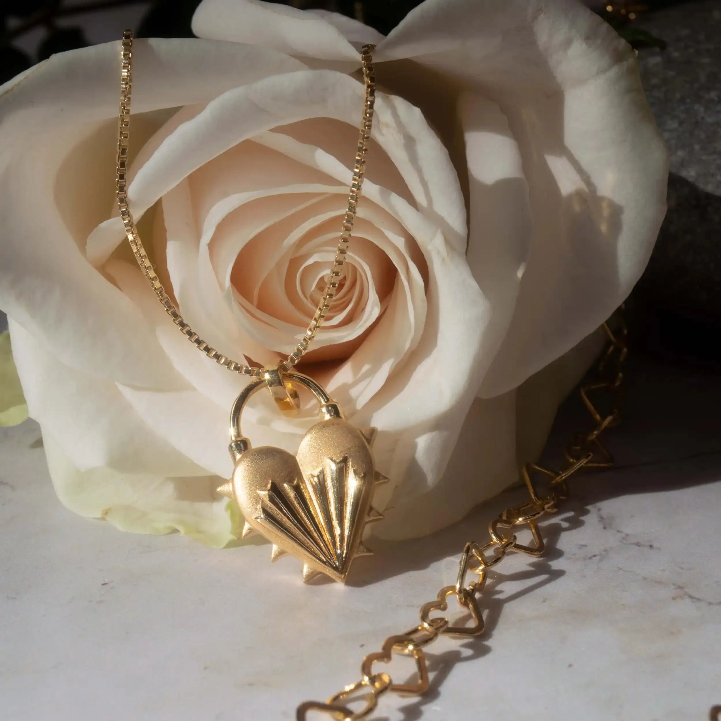 Spiked Heart Necklace sold by Awe Inspired product image thumbnail 5