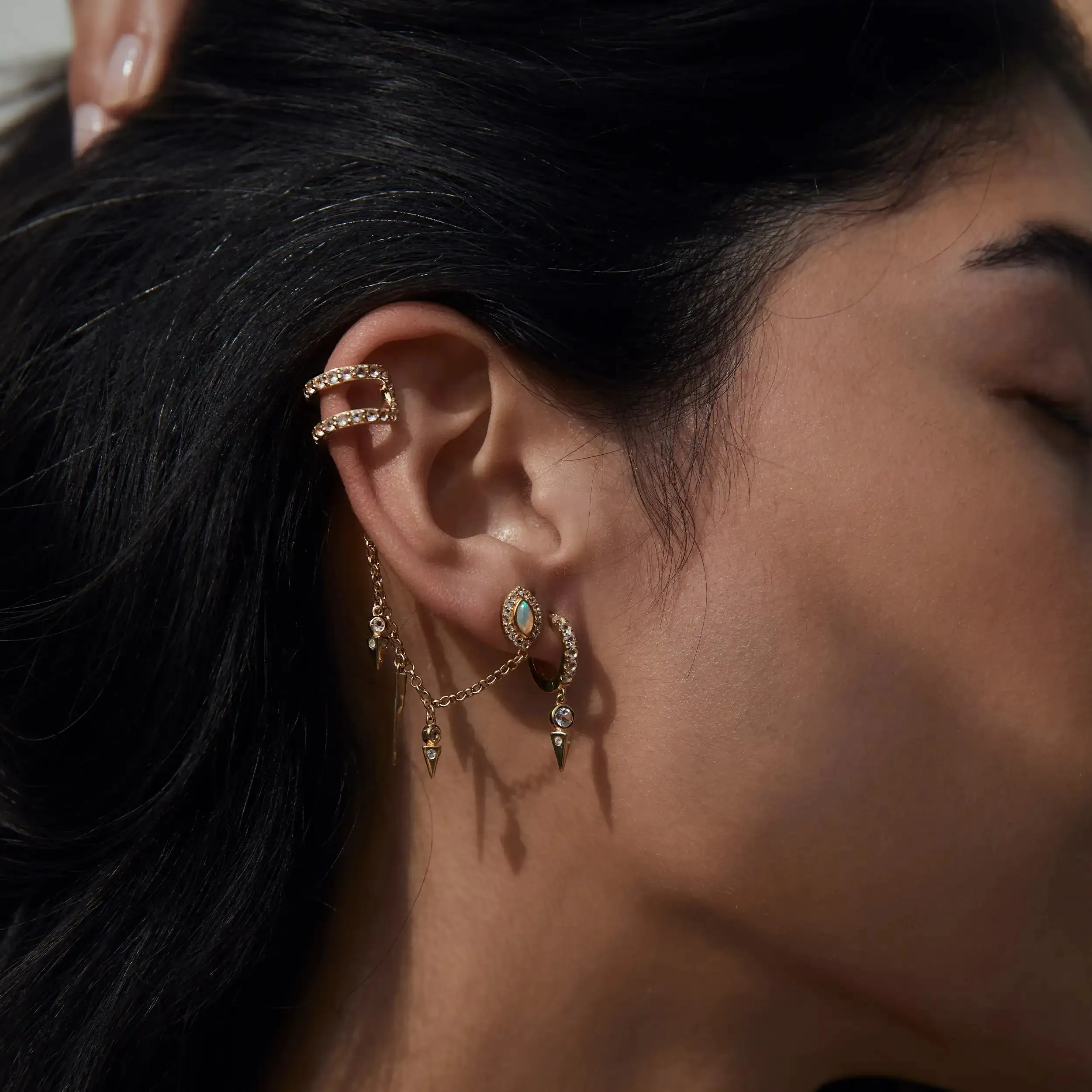 Opal Shimmering Ear Swag sold by Awe Inspired product image thumbnail 2