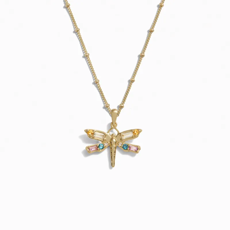 Lucky Dragonfly Necklace sold by Awe Inspired