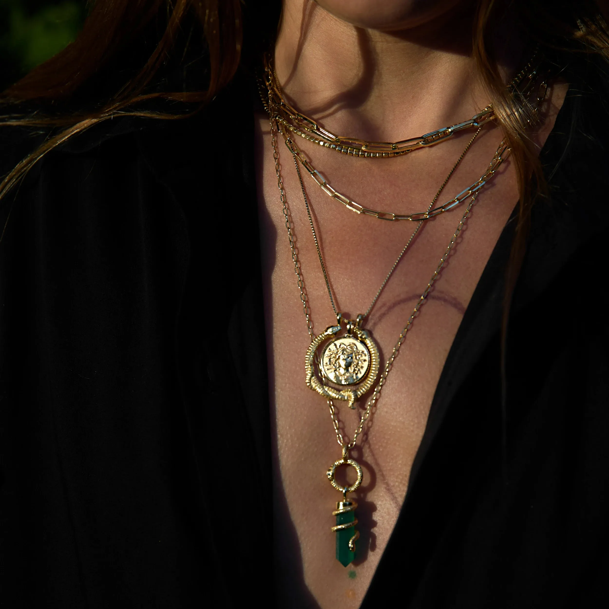 Snake Goddess Halo Necklace sold by Awe Inspired product image thumbnail 4