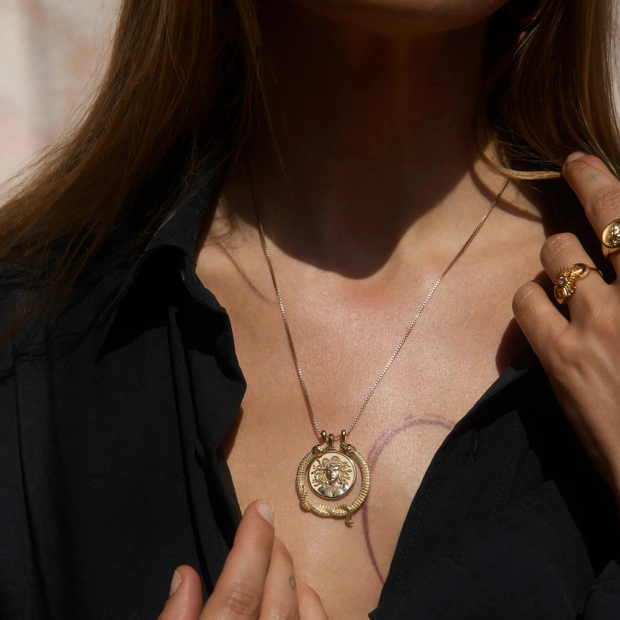 Snake Goddess Halo Necklace sold by Awe Inspired product image thumbnail 3