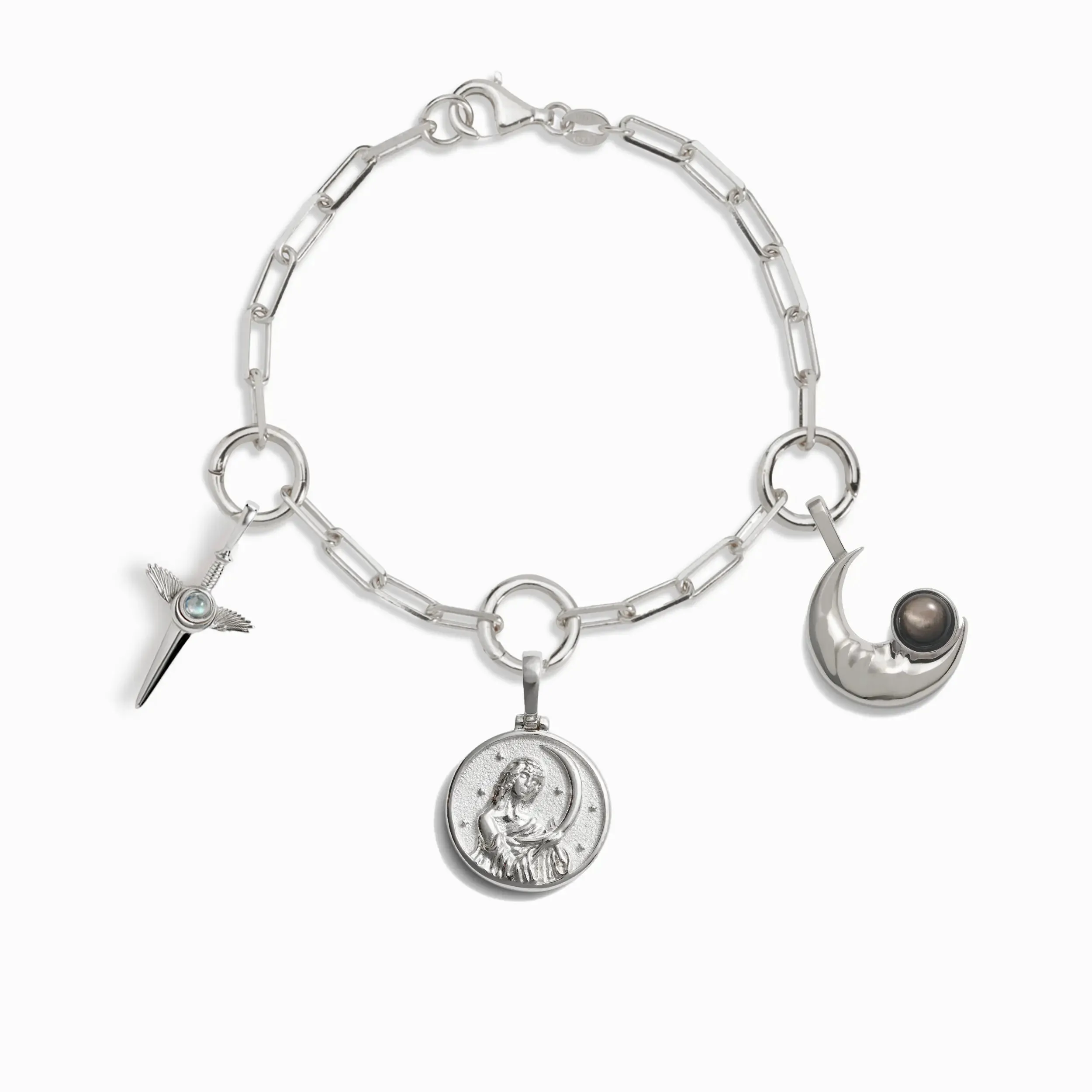 Crescent Moon Charm Bracelet Set sold by Awe Inspired product image thumbnail 4