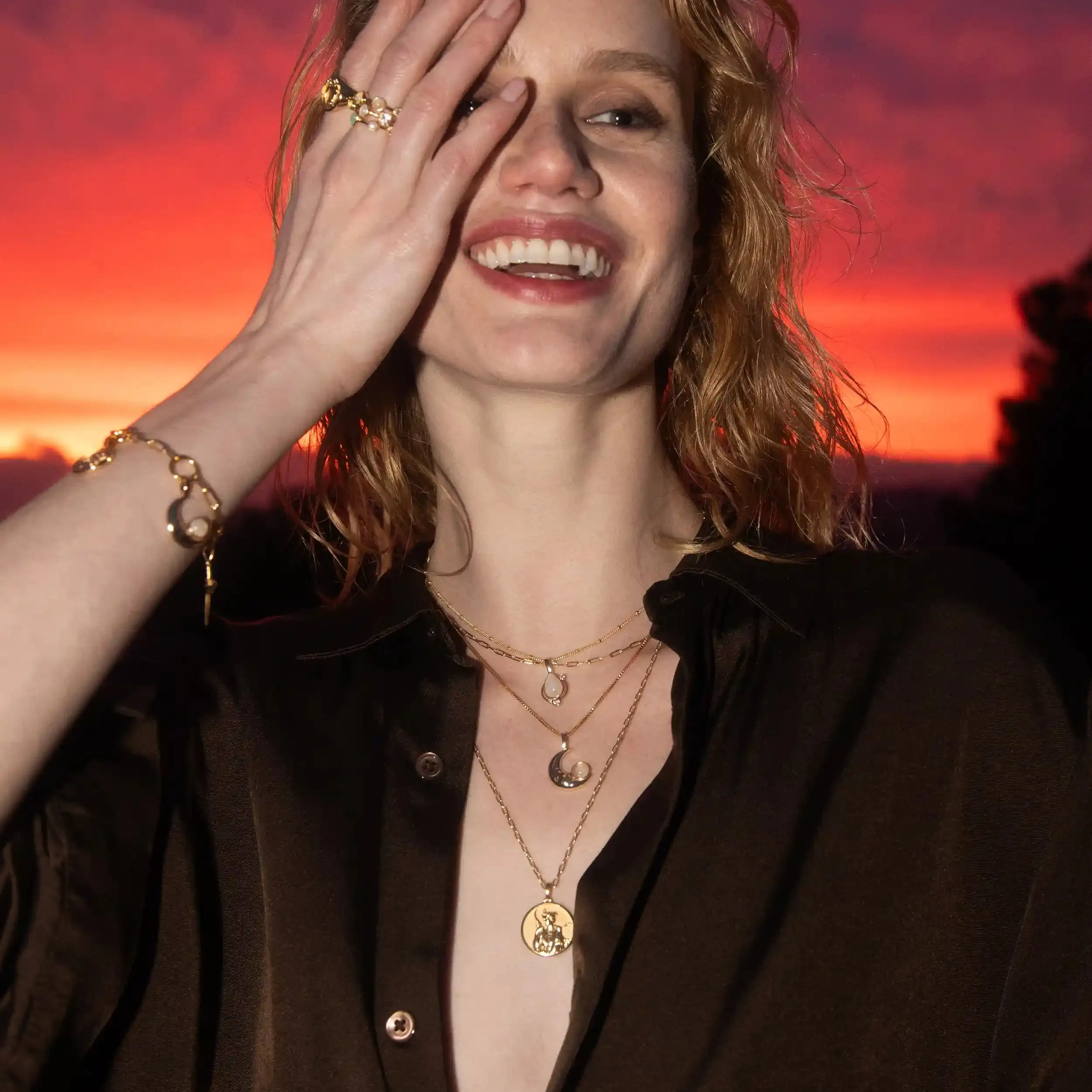 Crescent Moon Charm Bracelet Set sold by Awe Inspired product image thumbnail 2