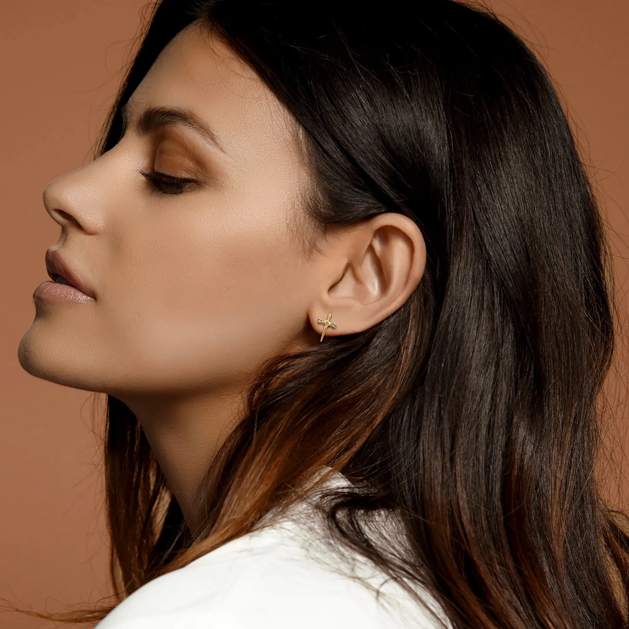 Diamond Sword Stud Earring sold by Awe Inspired product image thumbnail 2