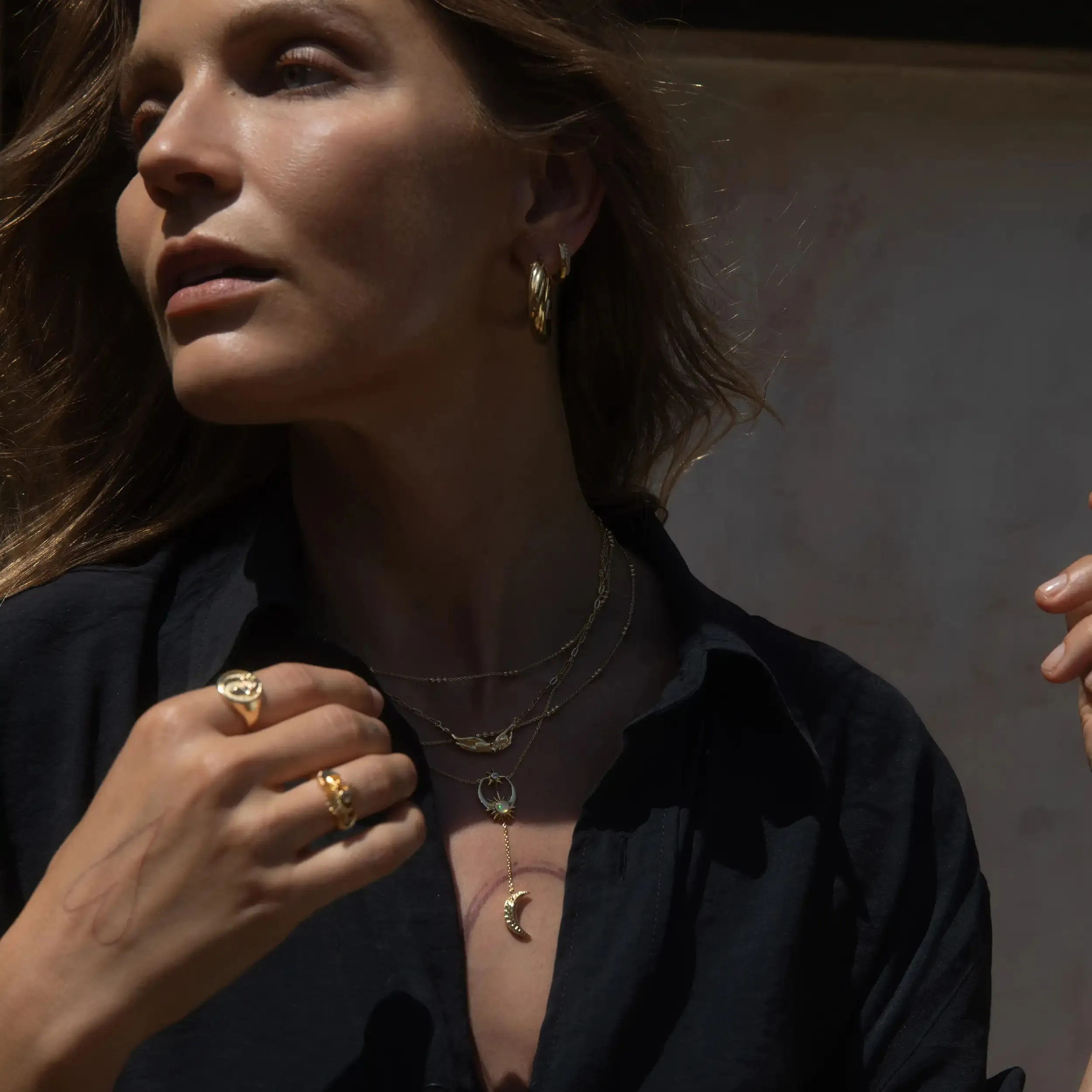 32MM Twisted Hoops sold by Awe Inspired product image thumbnail 3