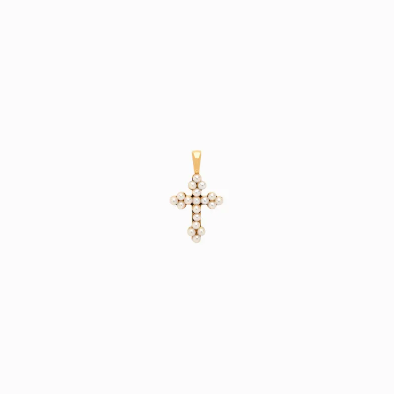 Pearl Cross Amulet sold by Awe Inspired