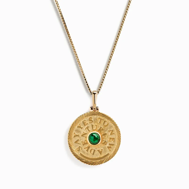 Say Yes to New Adventures Affirmation Necklace made by Awe Inspired
