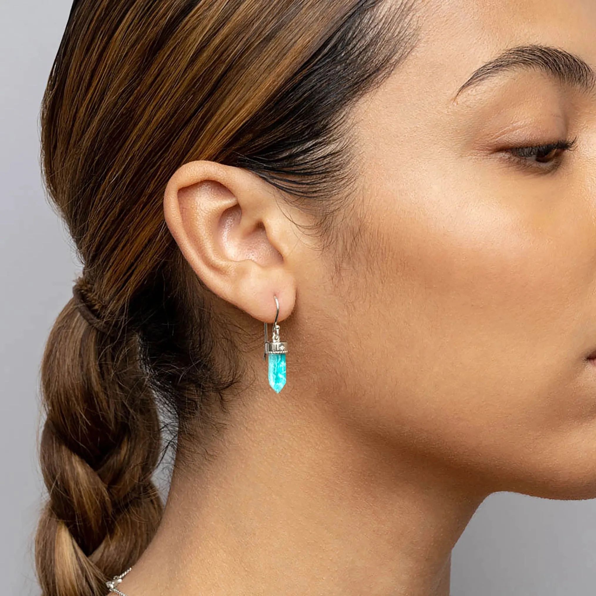 Ocean Blue Amazonite Earrings sold by Awe Inspired product image thumbnail 3