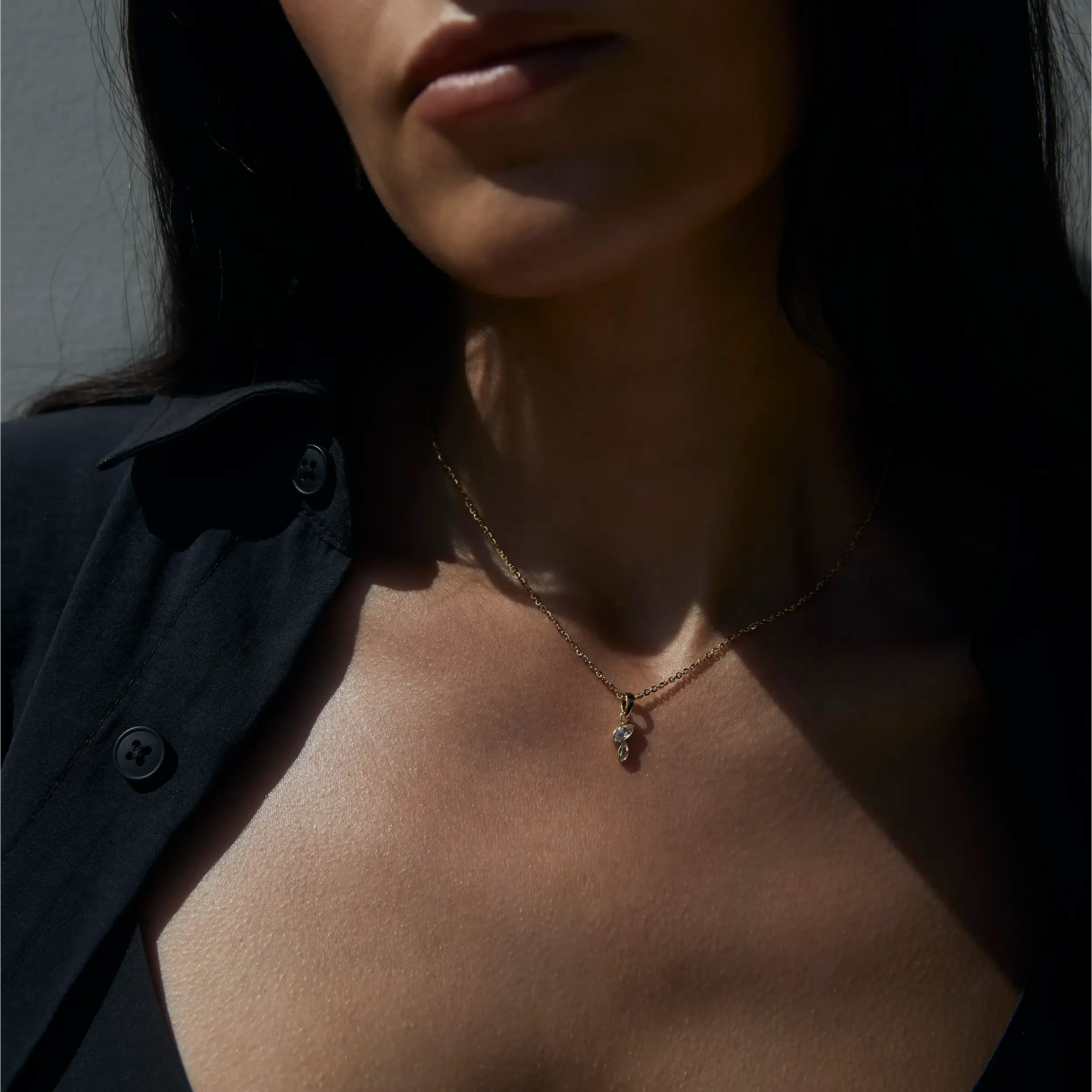 Double Marquise White Topaz Necklace sold by Awe Inspired product image thumbnail 2