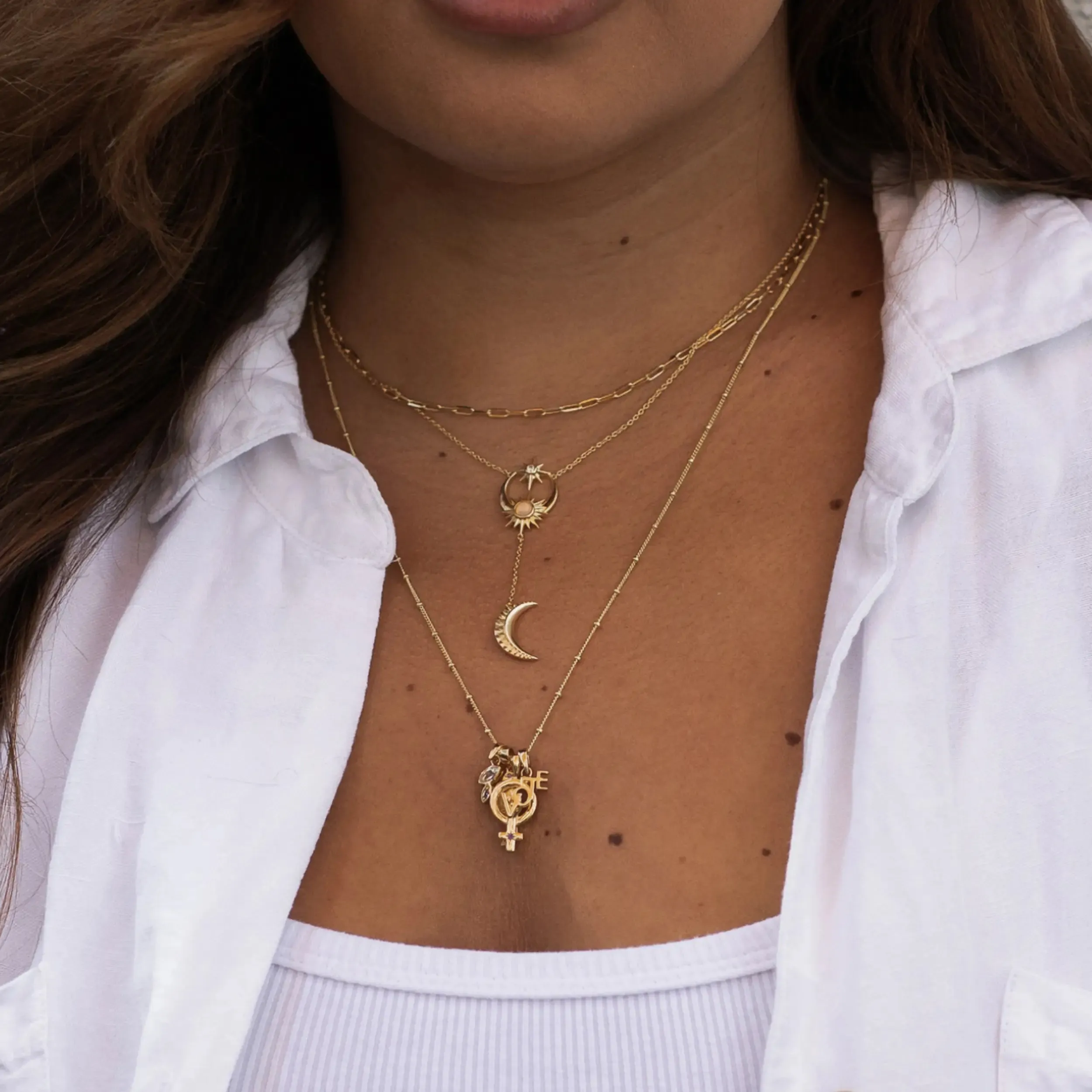 Double Marquise White Topaz Necklace sold by Awe Inspired product image thumbnail 4