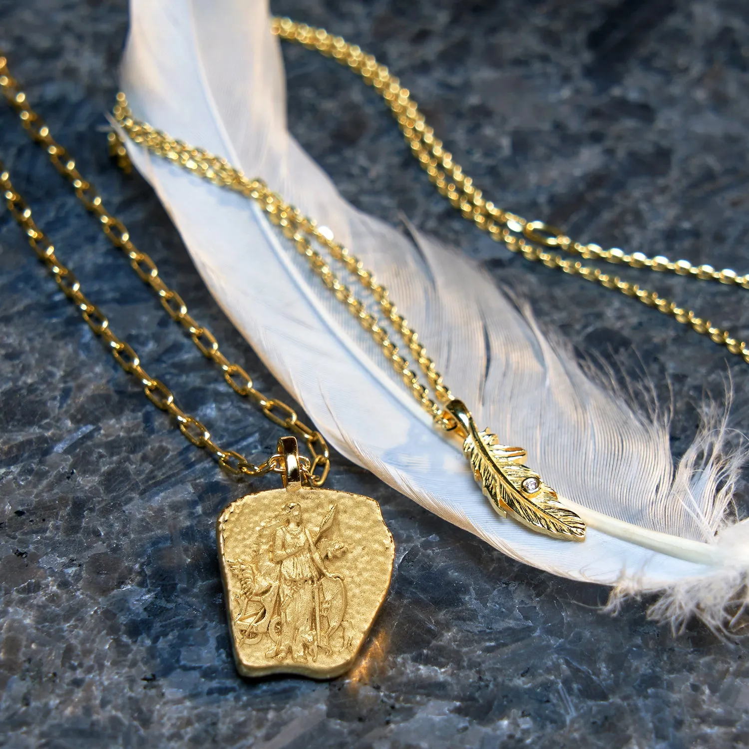 Diamond Feather Amulet sold by Awe Inspired product image thumbnail 3