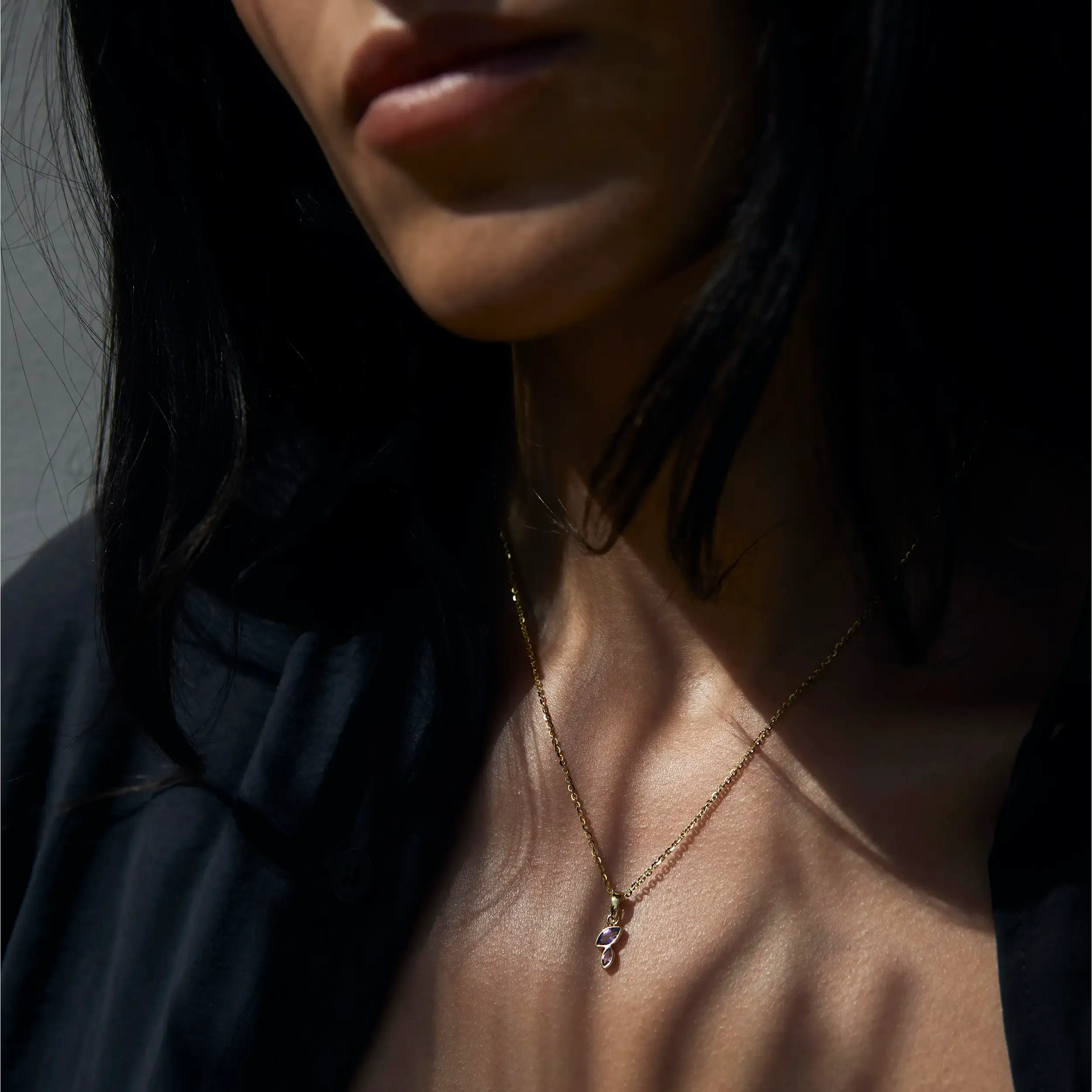 Double Marquise Amethyst Amulet sold by Awe Inspired product image thumbnail 2