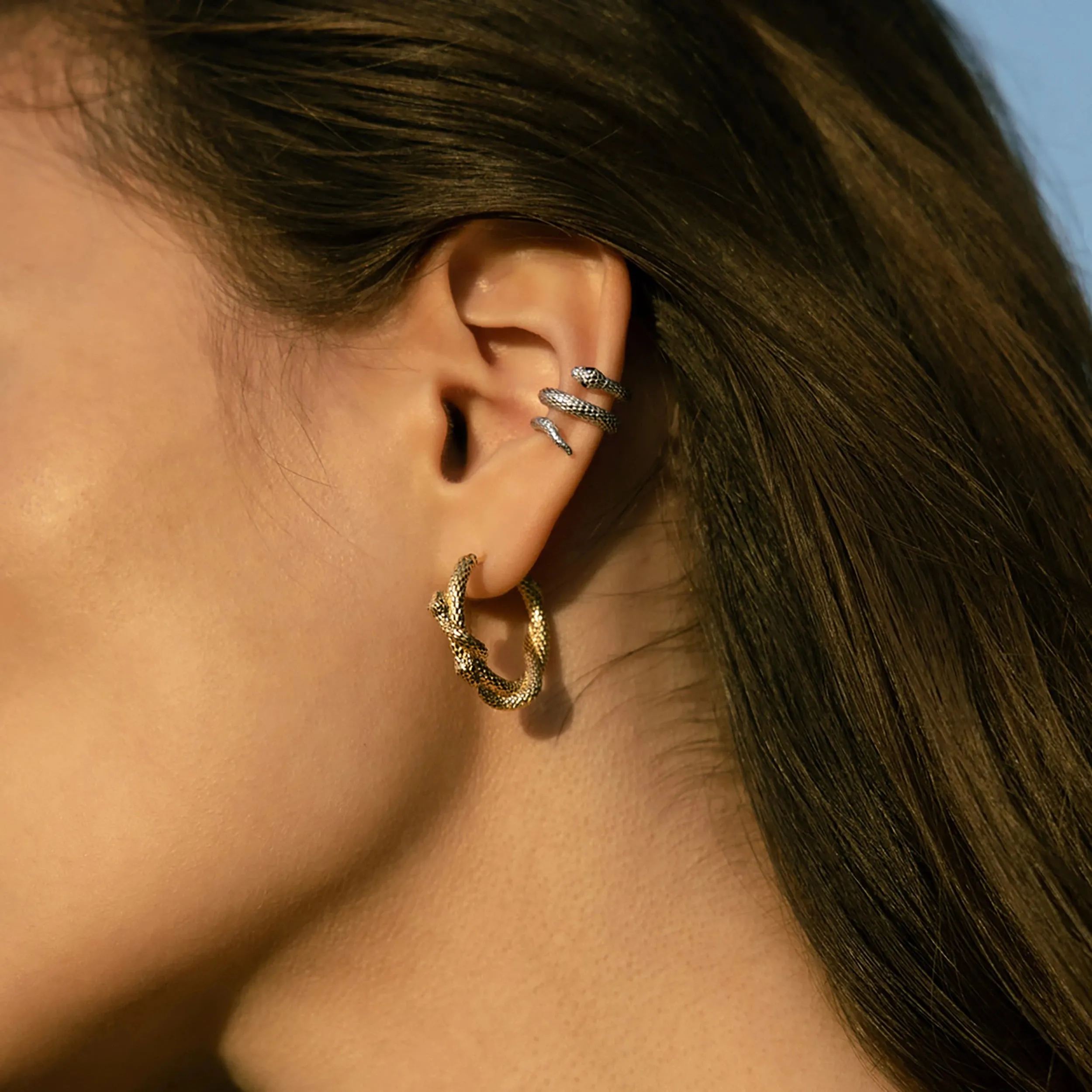 Twisted Serpents Hoop Earrings sold by Awe Inspired product image thumbnail 2