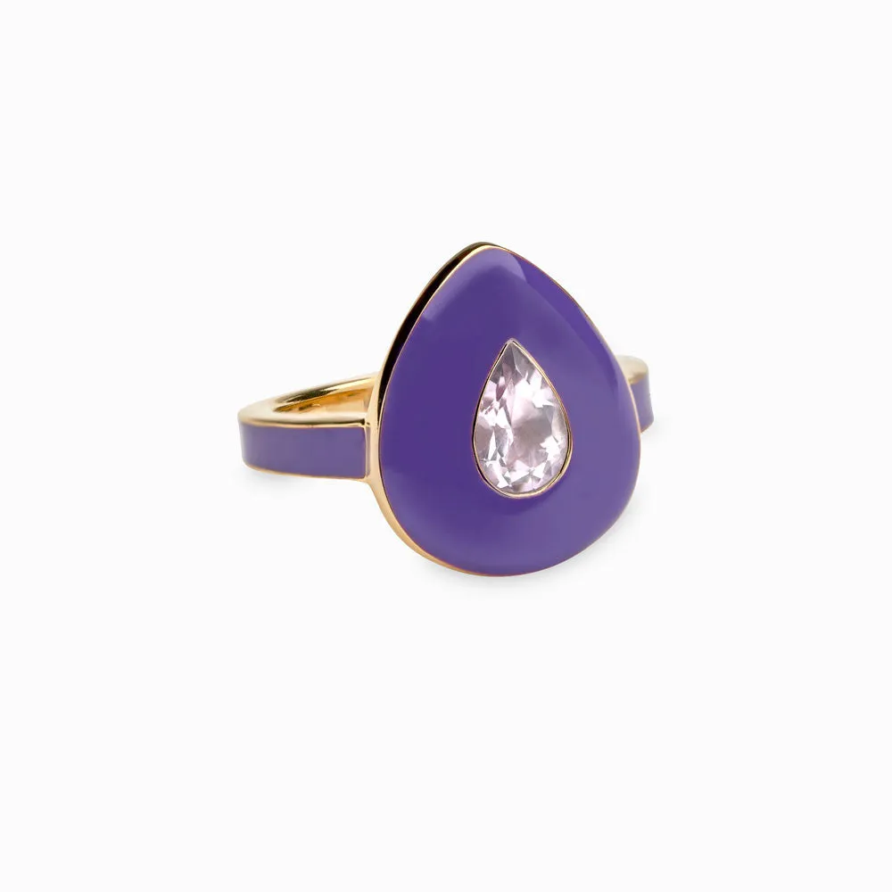 Violet Amethyst Aura Ring sold by Awe Inspired