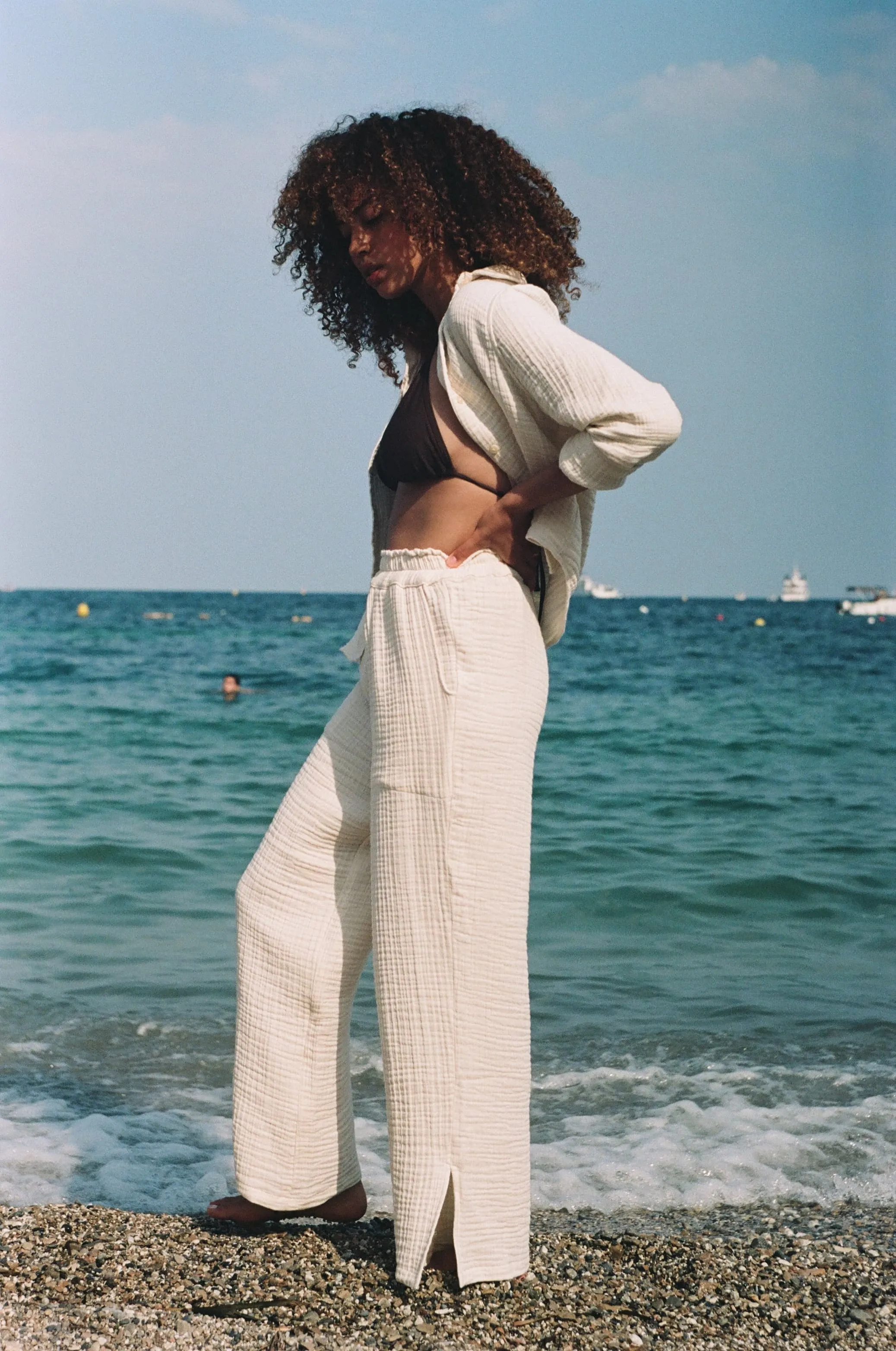 Wide Leg Gauze Pants sold by Daise product image thumbnail 3