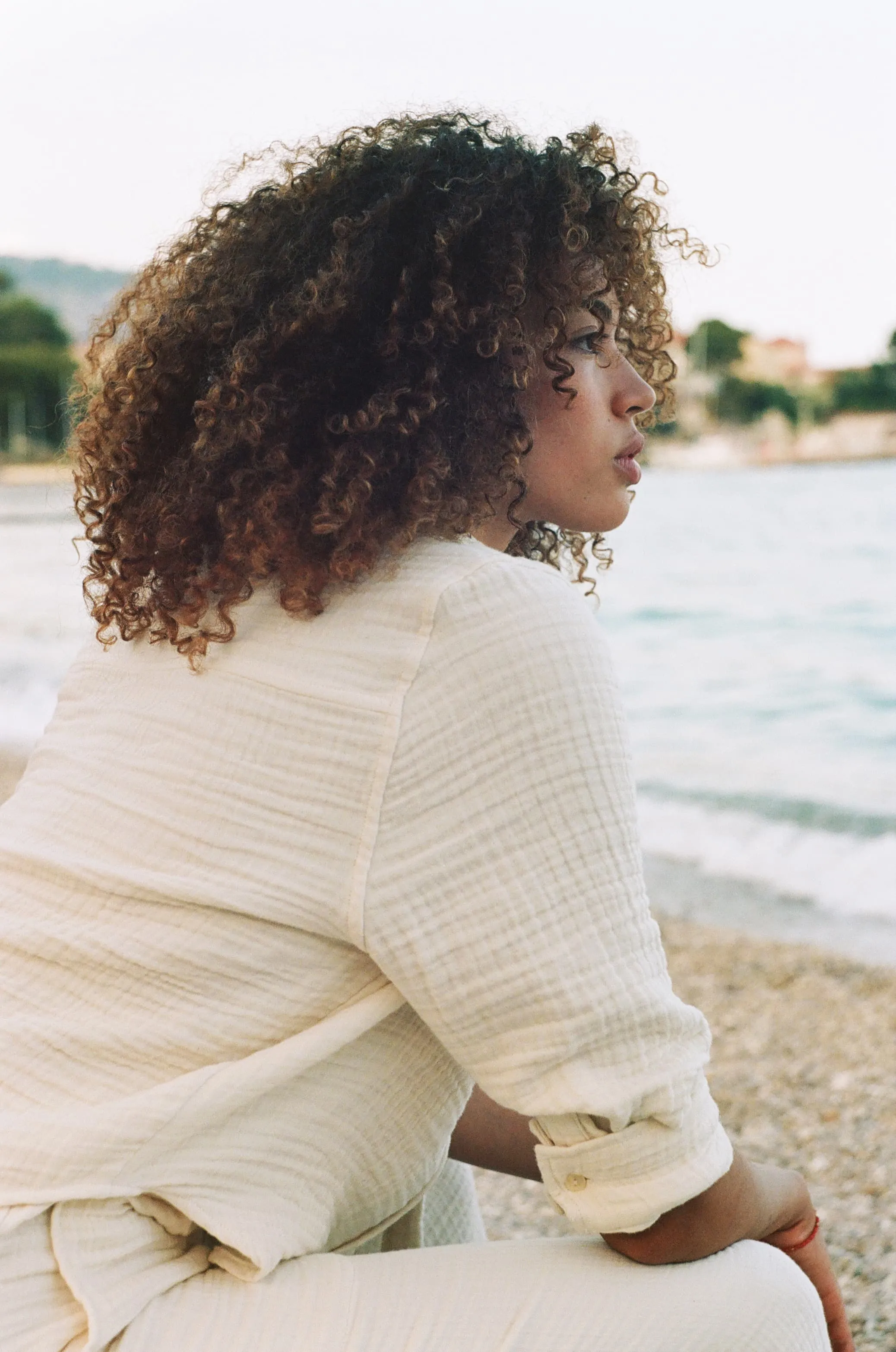 Cropped Pru Button Down sold by Daise product image thumbnail 5