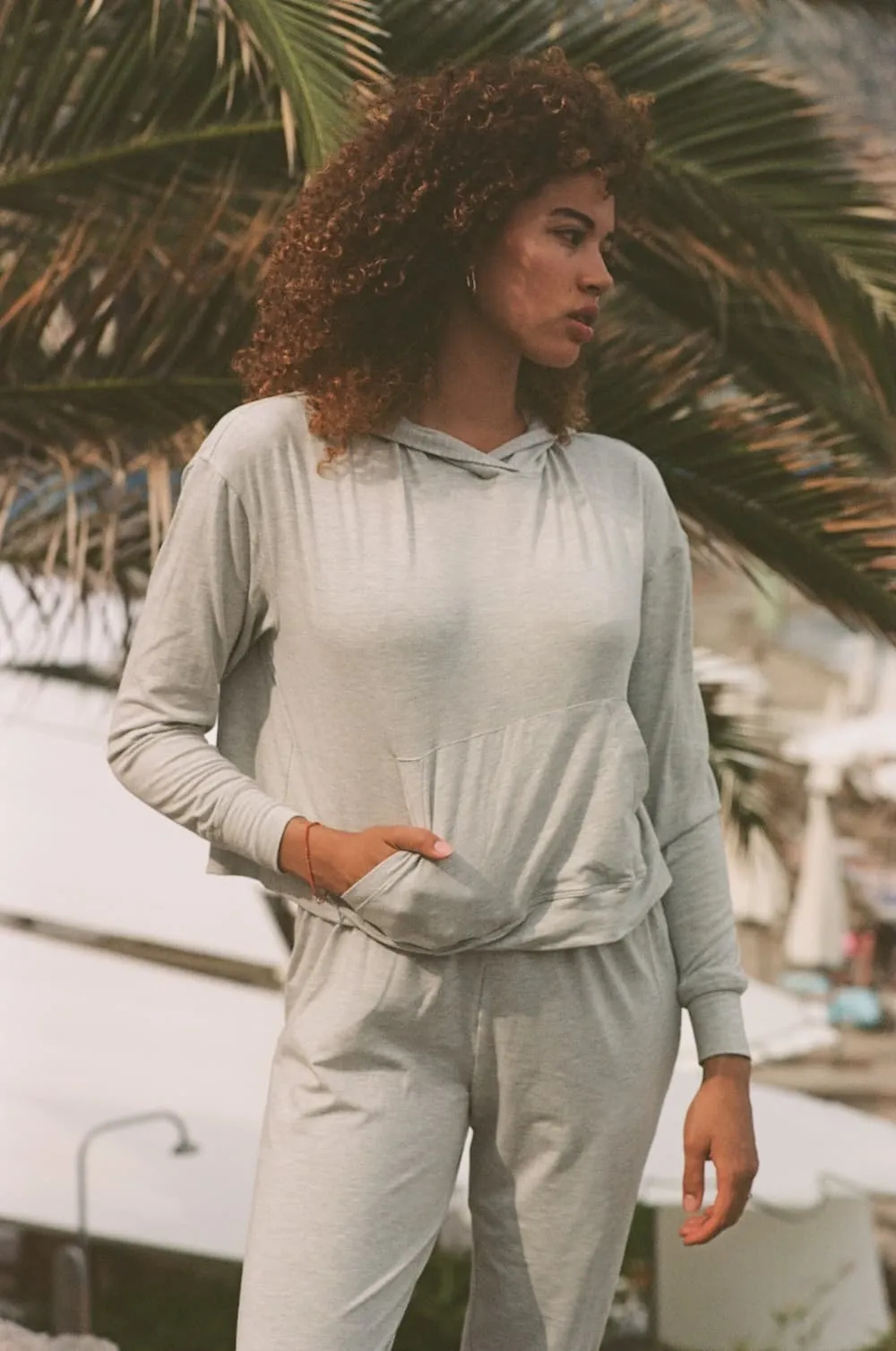 Cropped Sun Hoodie sold by Daise product image thumbnail 3