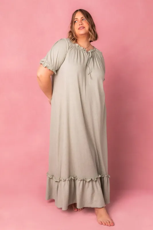 Petra Short Sleeve Dress in Green - FINAL SALE sold by Ivy City Co