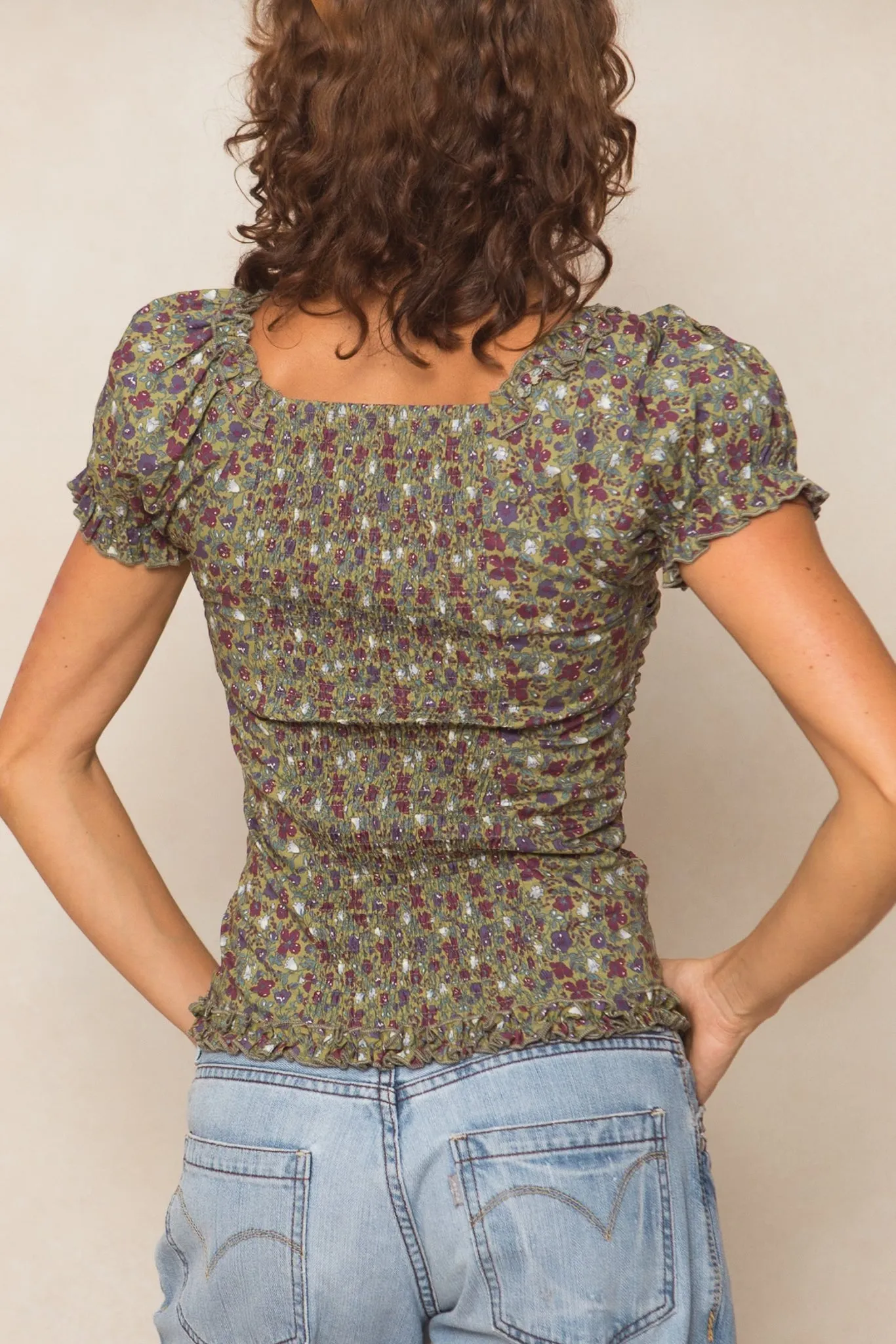 Vivi Top in Green Floral - FINAL SALE sold by Ivy City Co product image thumbnail 3