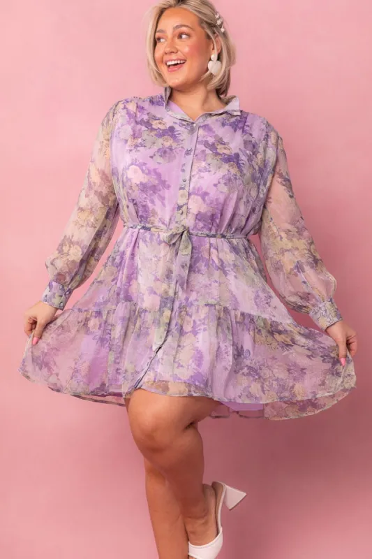 Eleanor Dress in Purple Floral - FINAL SALE sold by Ivy City Co