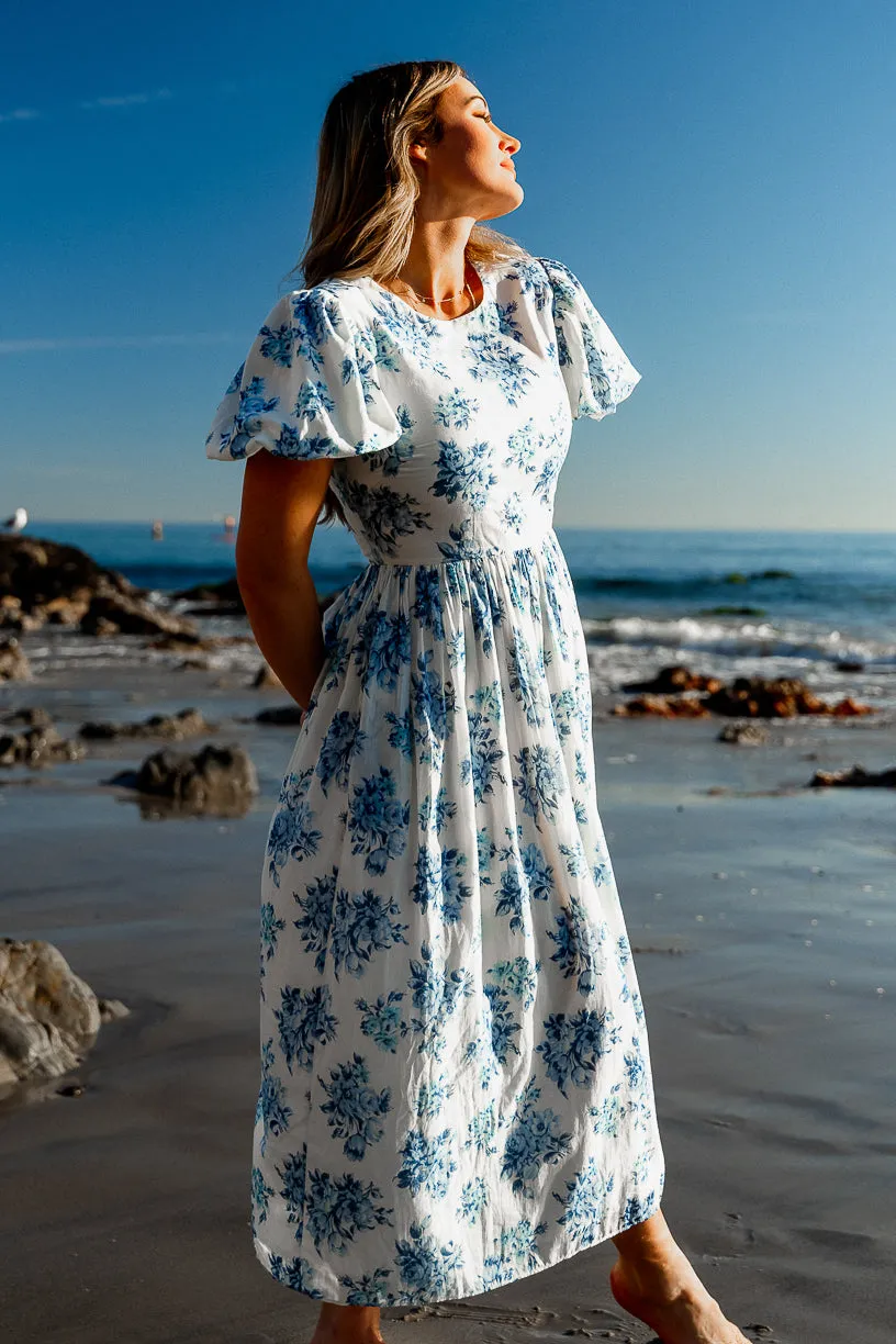 Odette Dress in Blue Floral sold by Ivy City Co