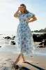 Odette Dress in Blue Floral sold by Ivy City Co