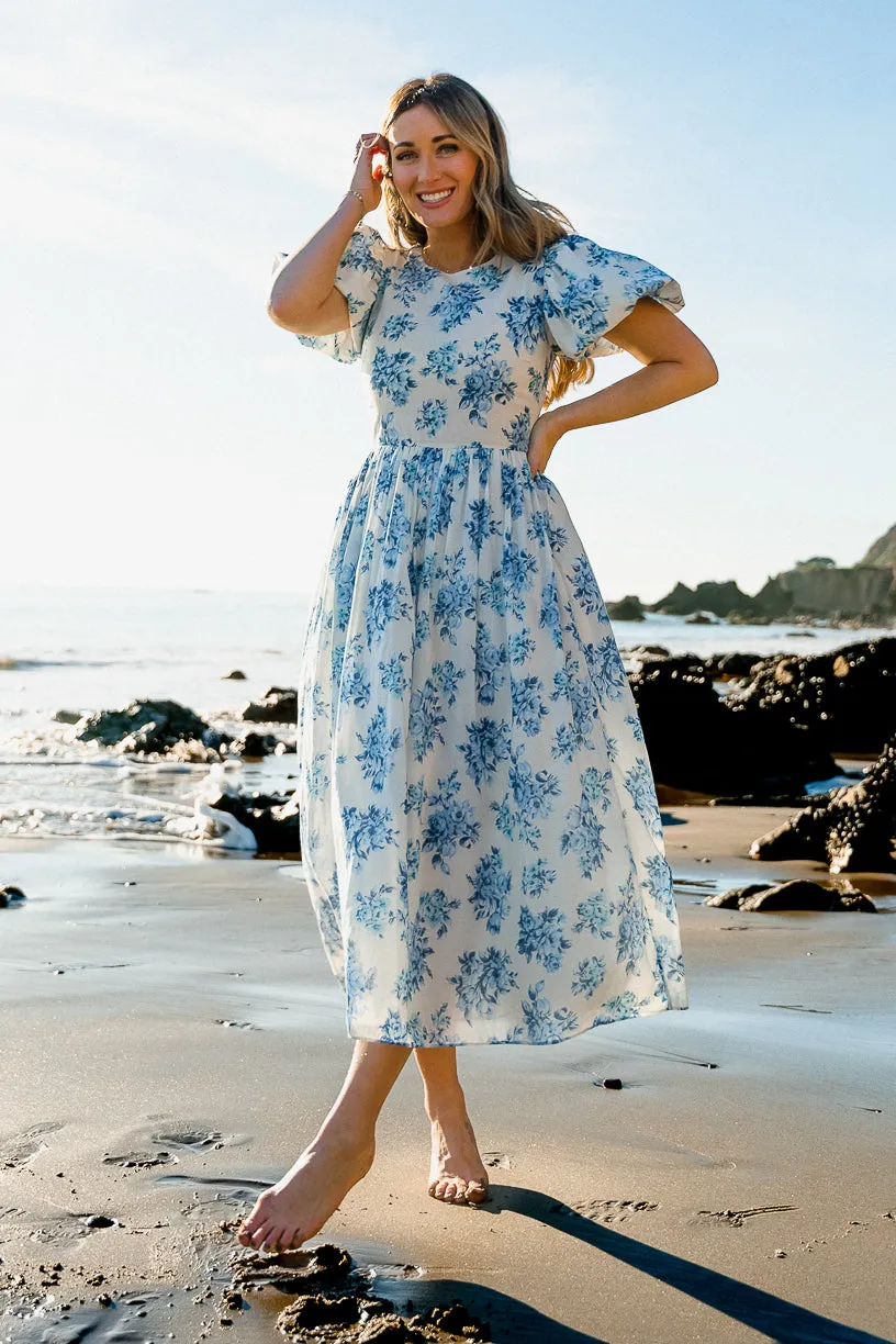 Odette Dress in Blue Floral sold by Ivy City Co product image thumbnail 5