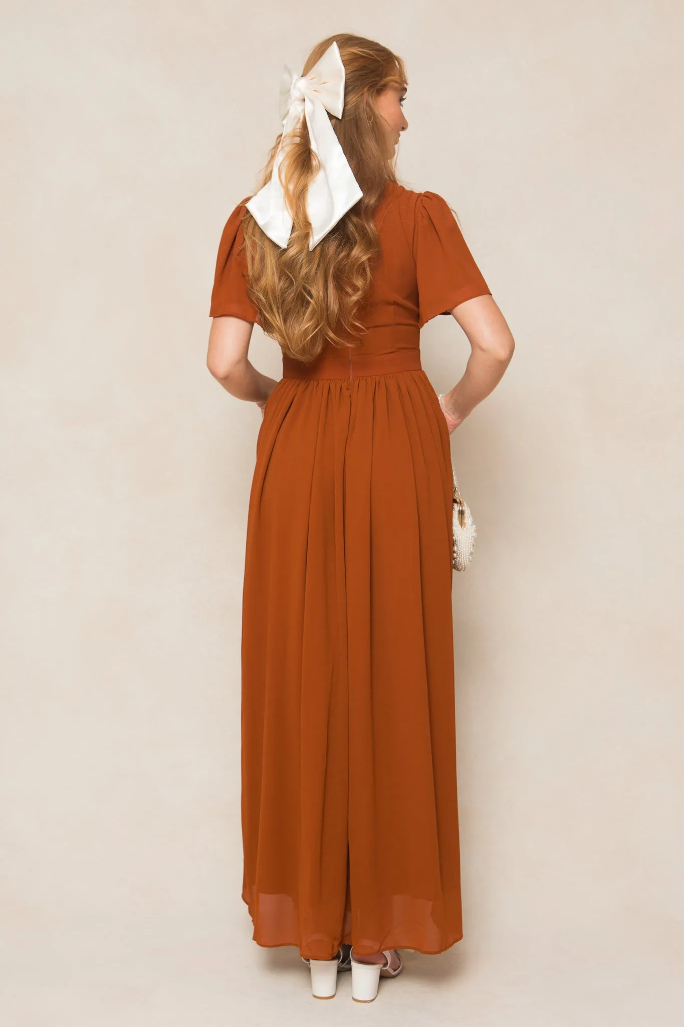 Abbie Dress in Amber Chiffon sold by Ivy City Co product image thumbnail 4