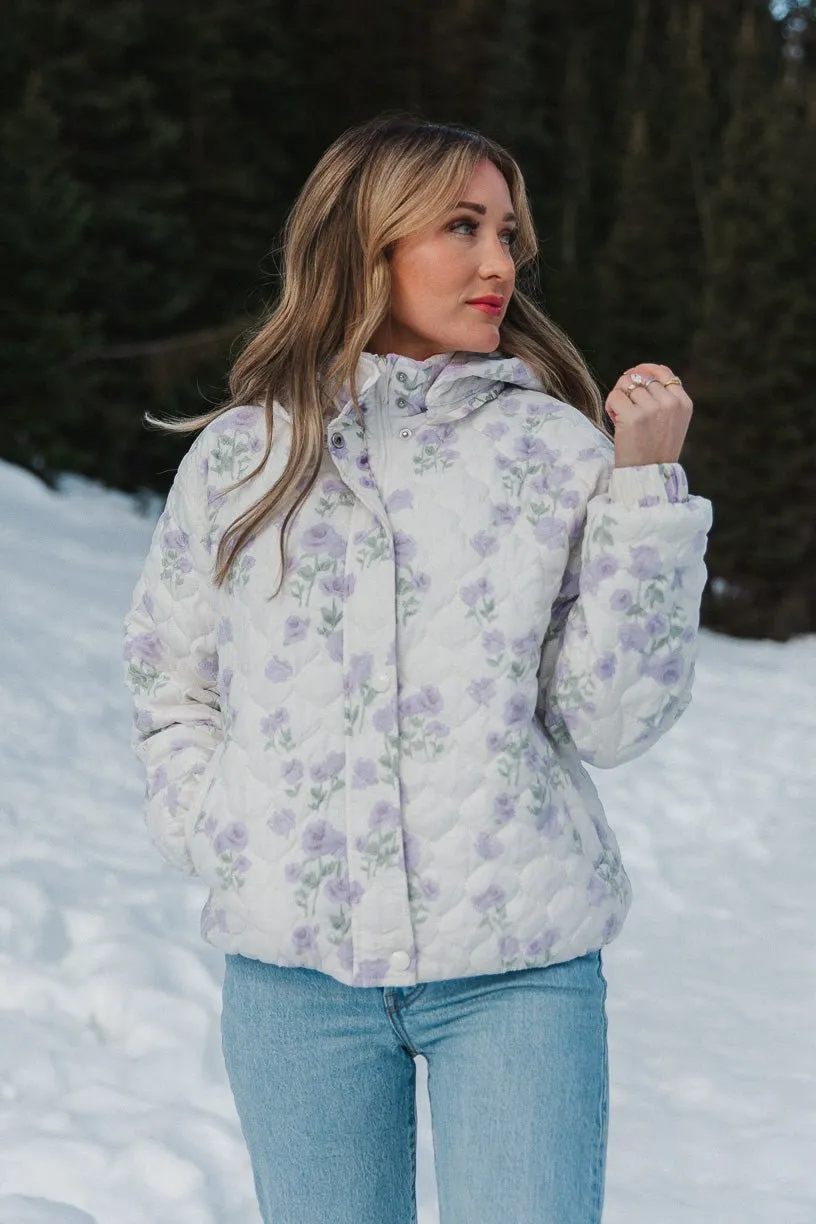 Quilted Jacket in Lavender Floral - FINAL SALE sold by Ivy City Co product image thumbnail 4