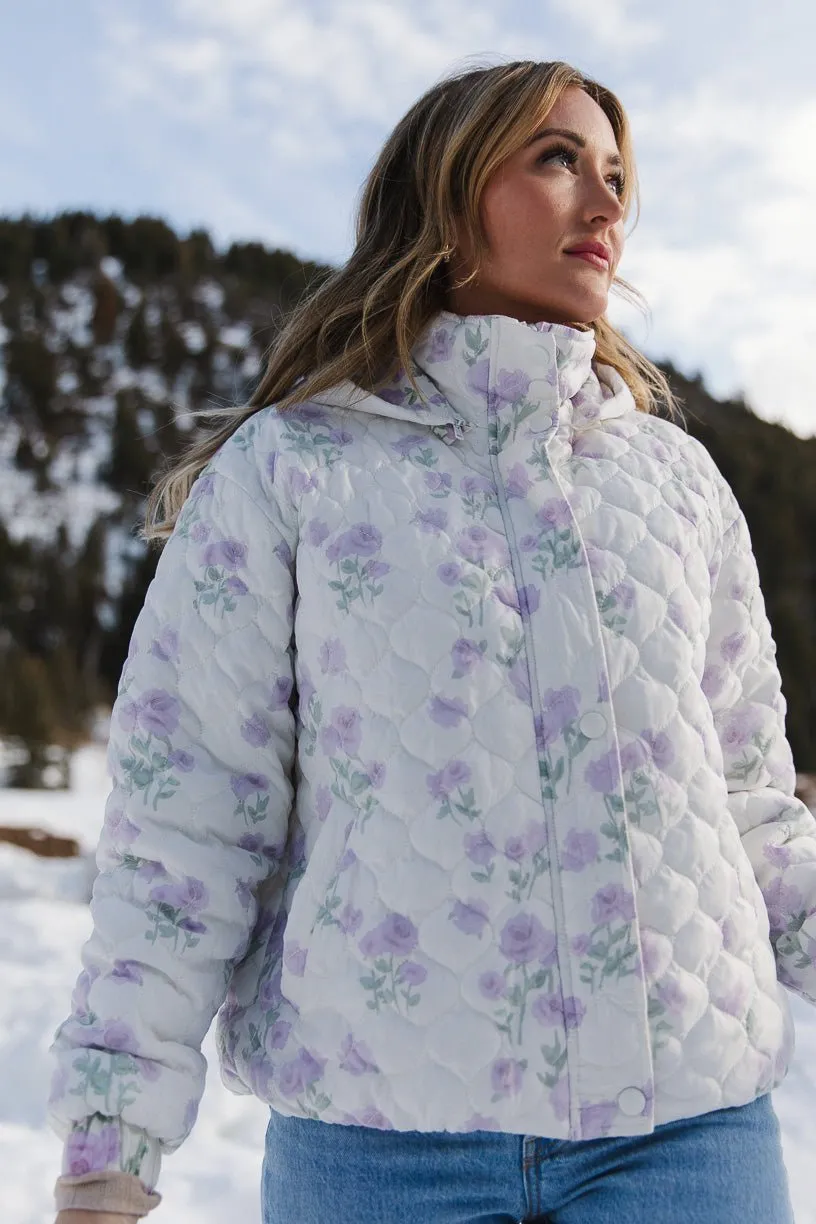 Quilted Jacket in Lavender Floral - FINAL SALE sold by Ivy City Co